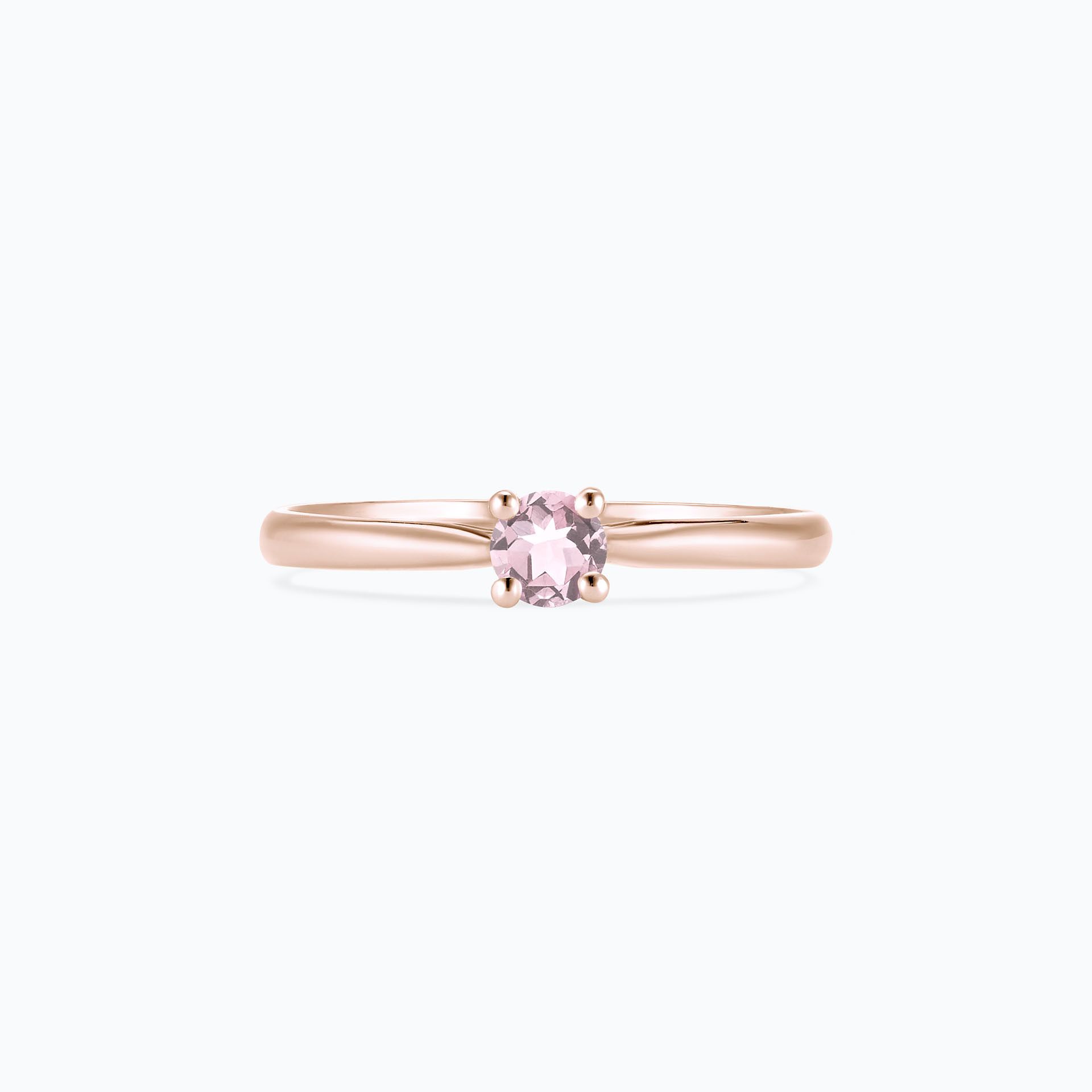 Solitaire Luna Saphir Blanc de Rose 3.5 mm