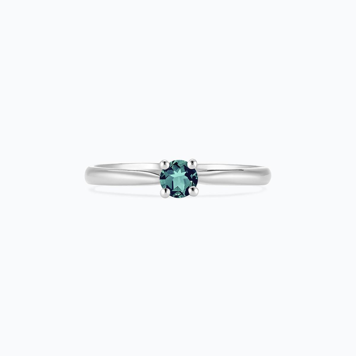 Solitaire Luna Saphir Teal 3.5 mm