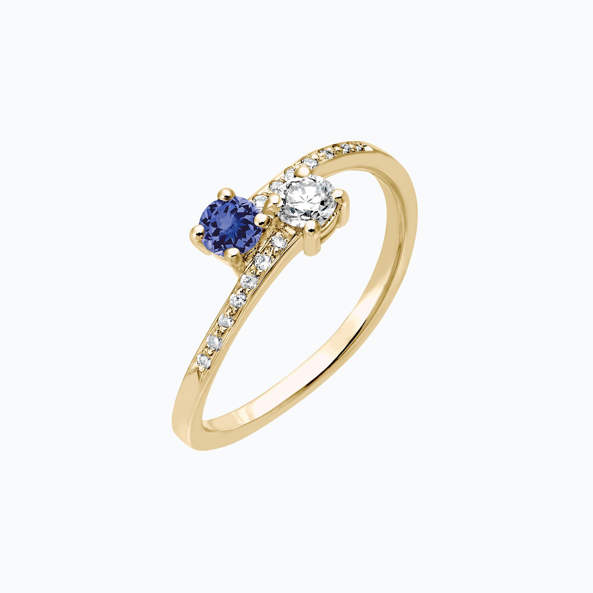 Solitaire Michelle et Barack Tanzanite 3.5 mm