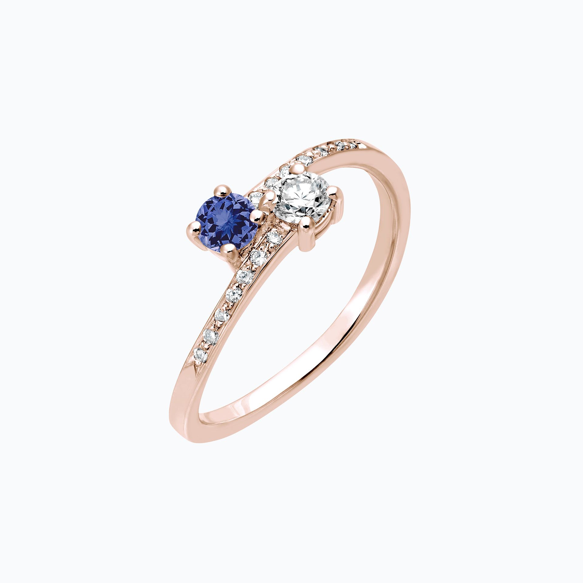 Solitaire Michelle et Barack Tanzanite 3.5 mm