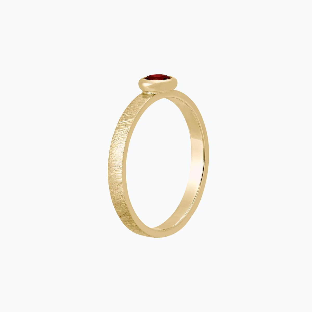 Solitaire Mononoké Grenat 3.5 mm