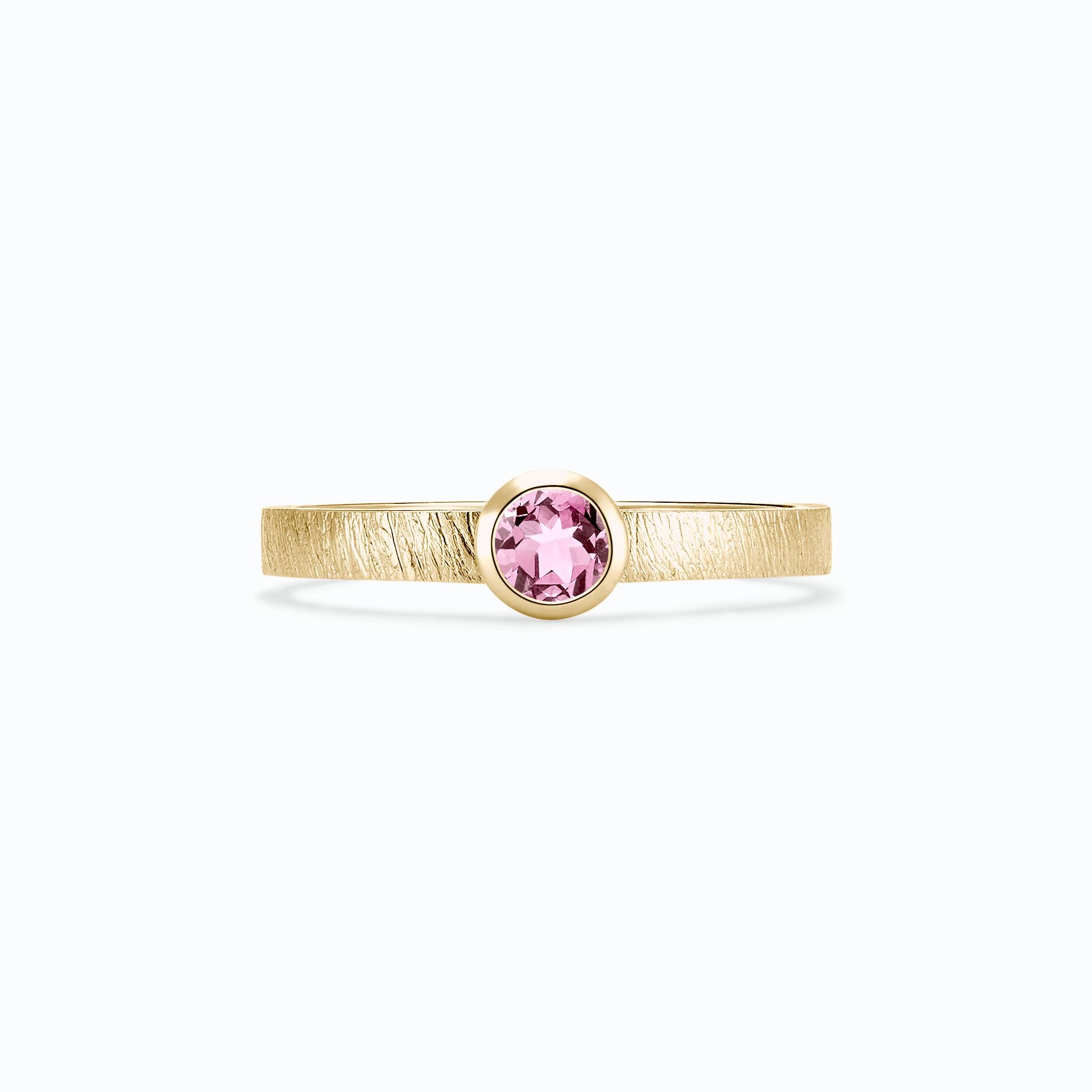 Solitaire Mononoké Saphir Rose Poudré 3.5 mm