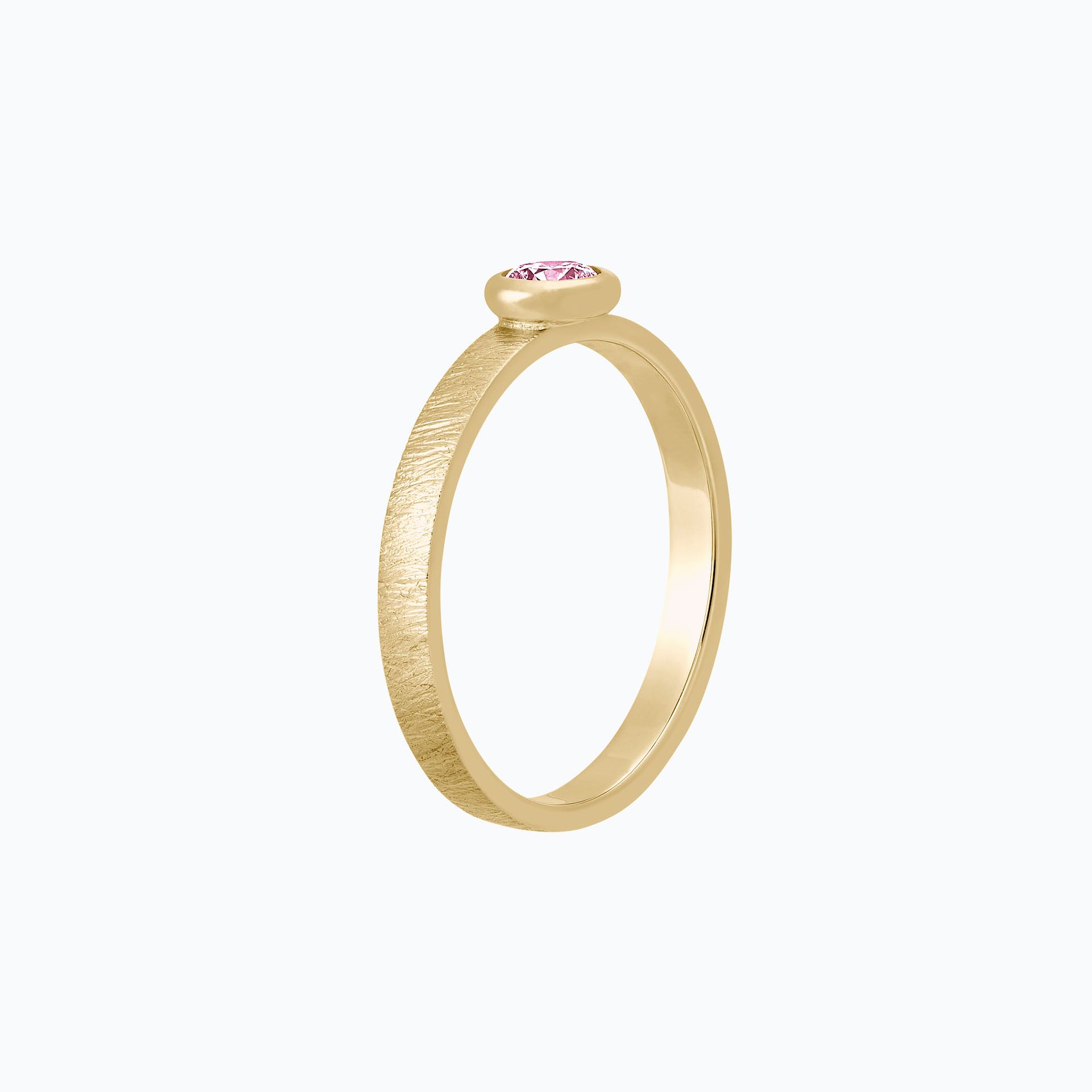 Solitaire Mononoké Saphir Rose Poudré 3.5 mm
