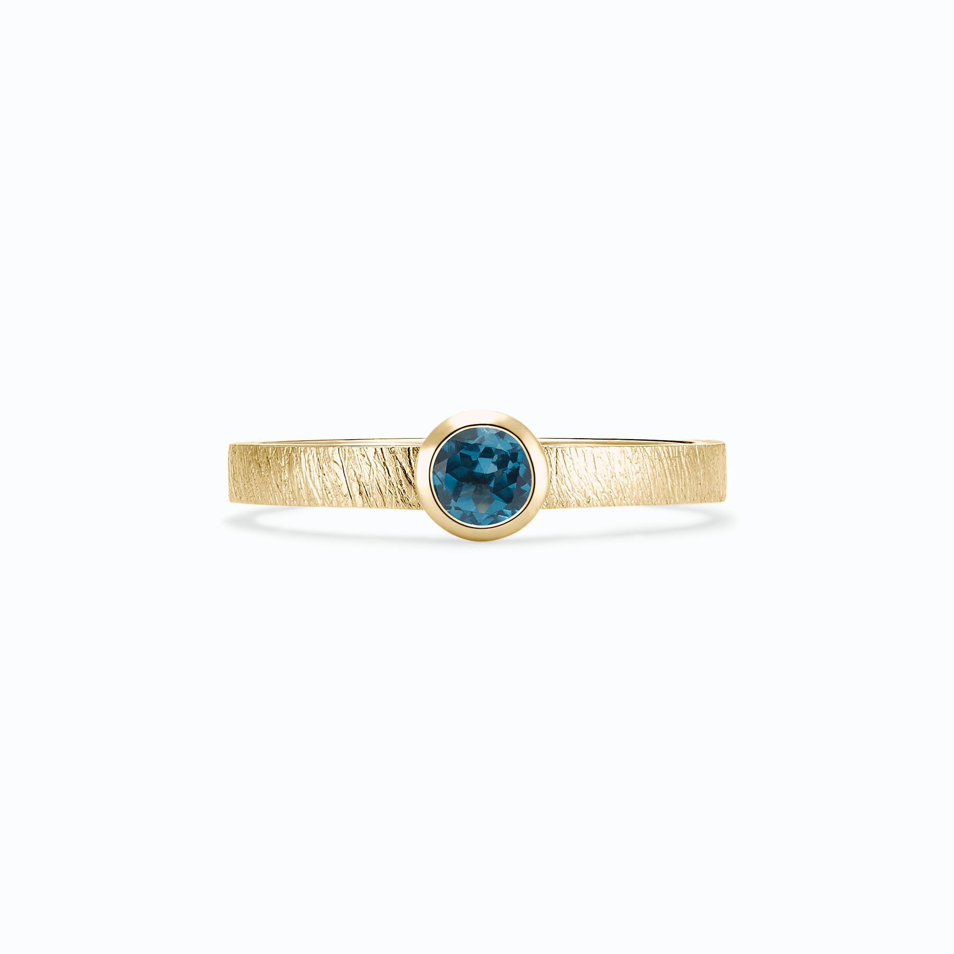 Solitaire Mononoké Topaze Blue London 3.5 mm