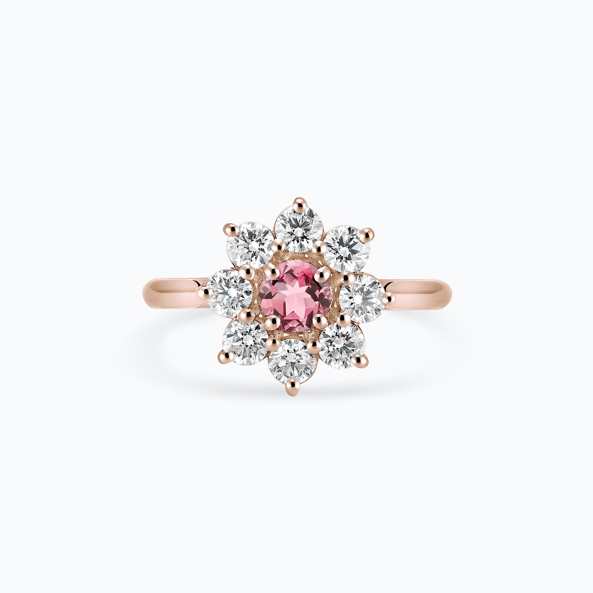 Solitaire Marguerite Étoilée Tourmaline 4.5 mm