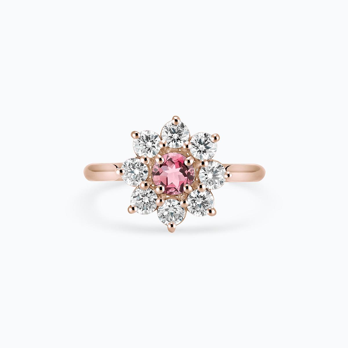 Solitaire Marguerite Étoilée Tourmaline 4.5 mm