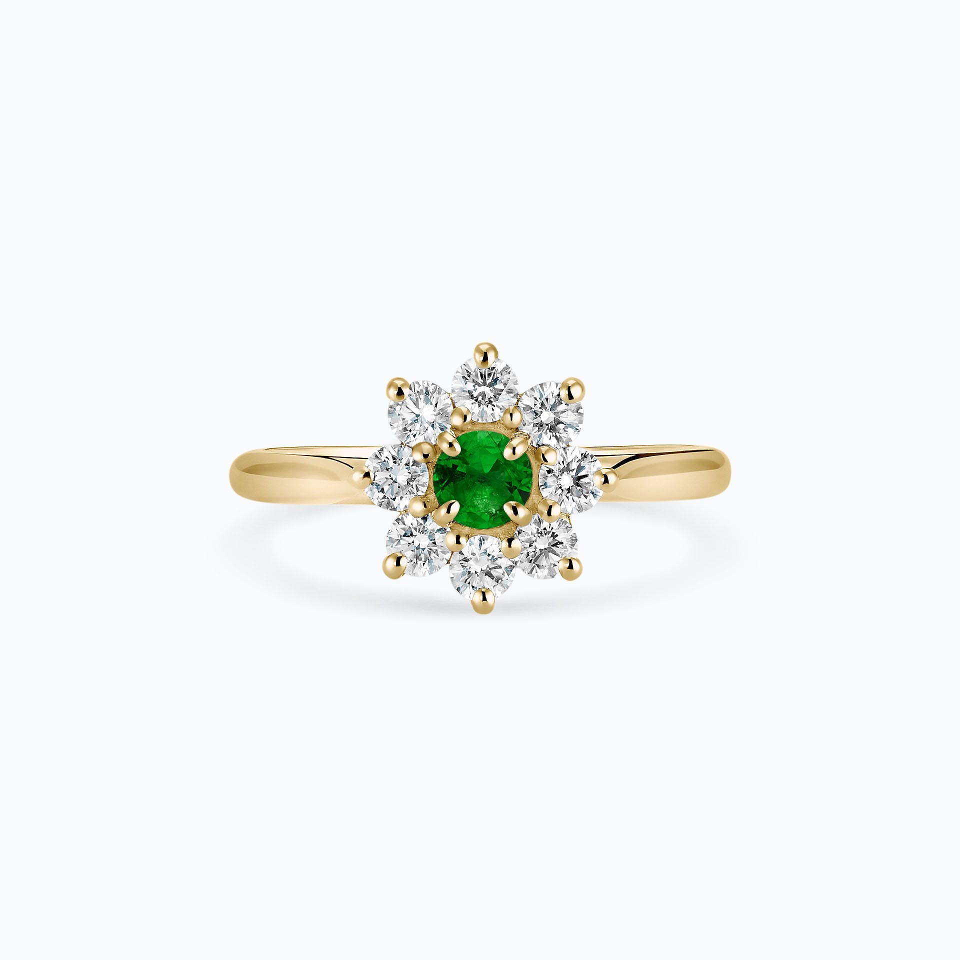 Solitaire Marguerite Étoilée Tsavorite 3.5 mm