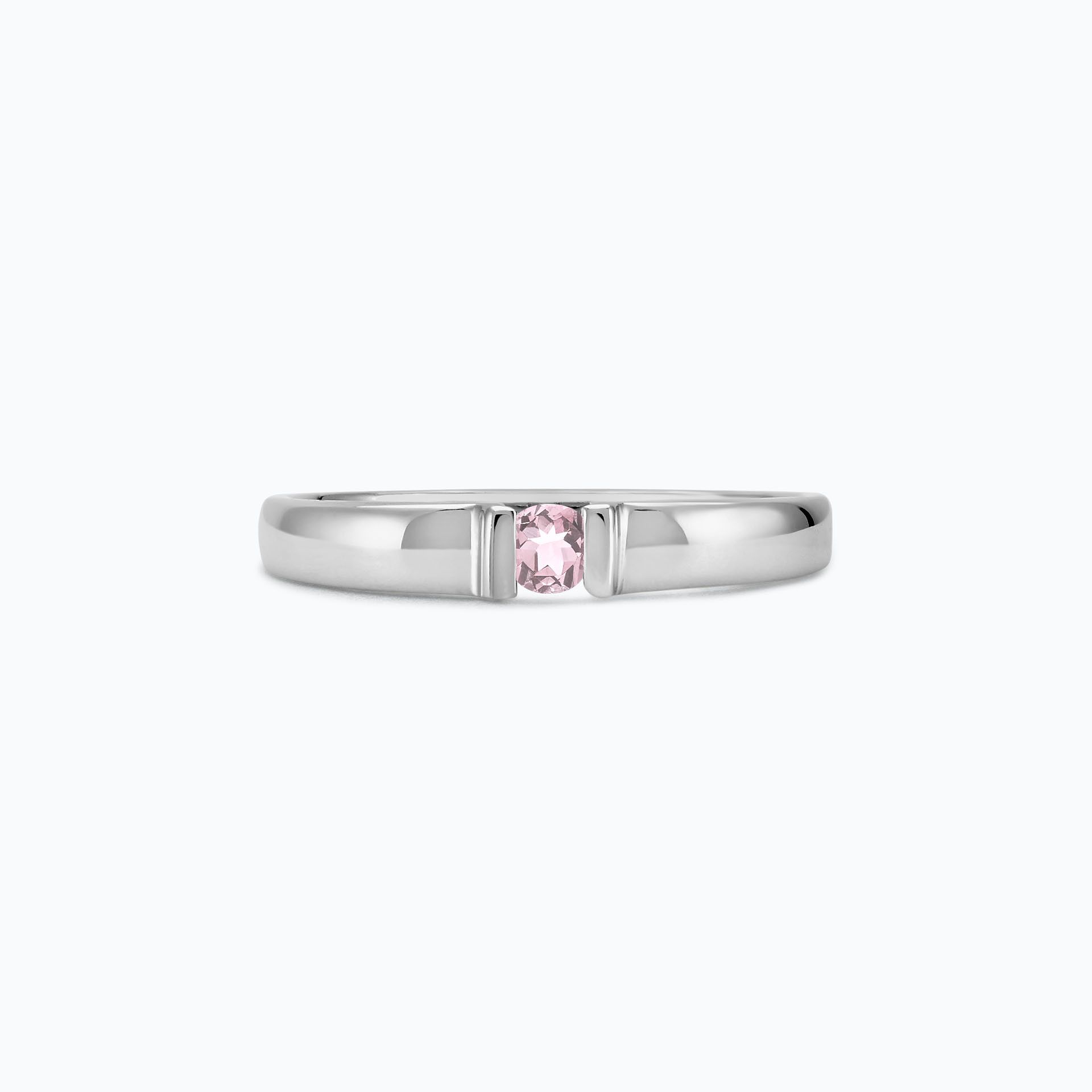 Solitaire Mathilde Saphir Blanc de Rose 3.5 mm