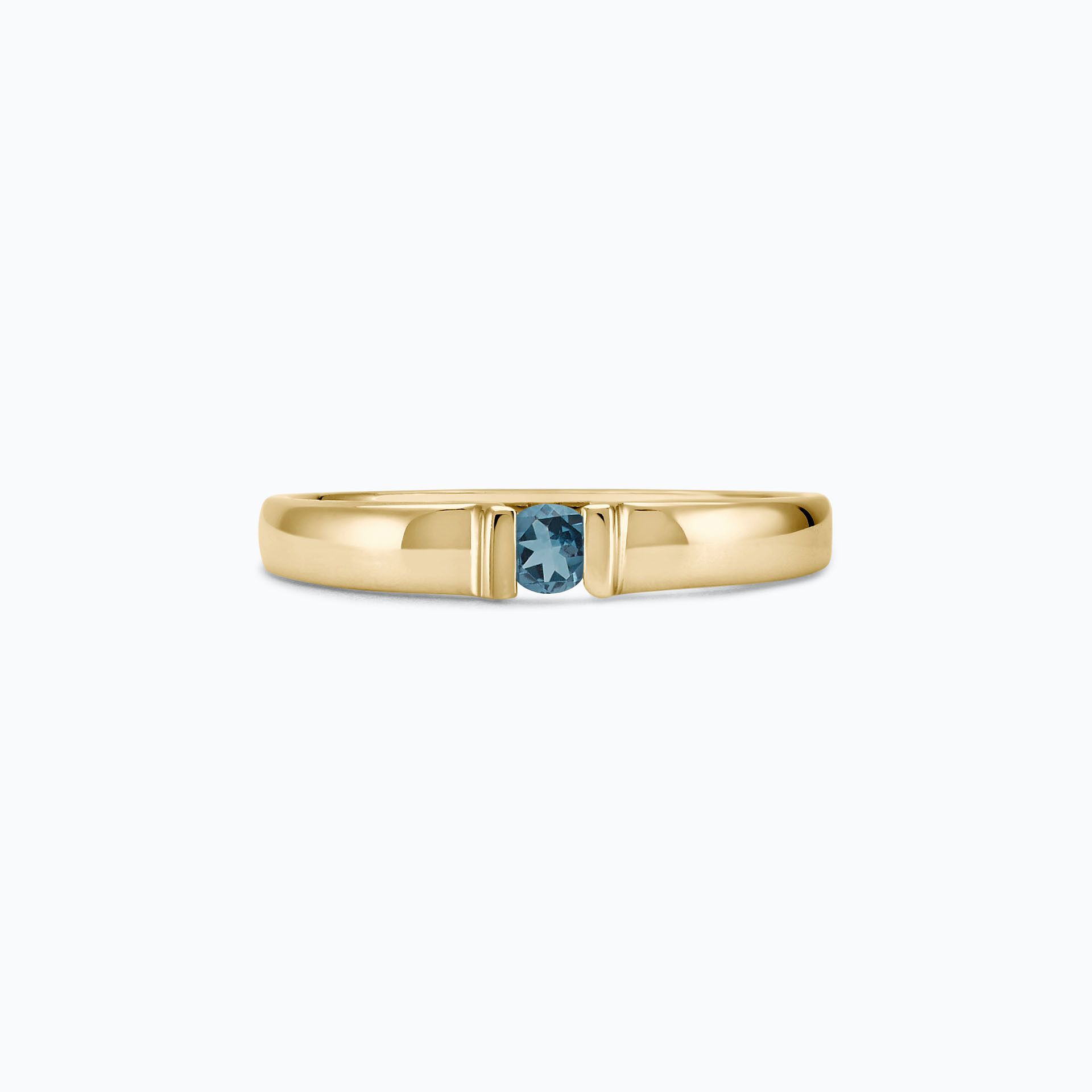 Solitaire Mathilde Topaze Blue London 3.5 mm