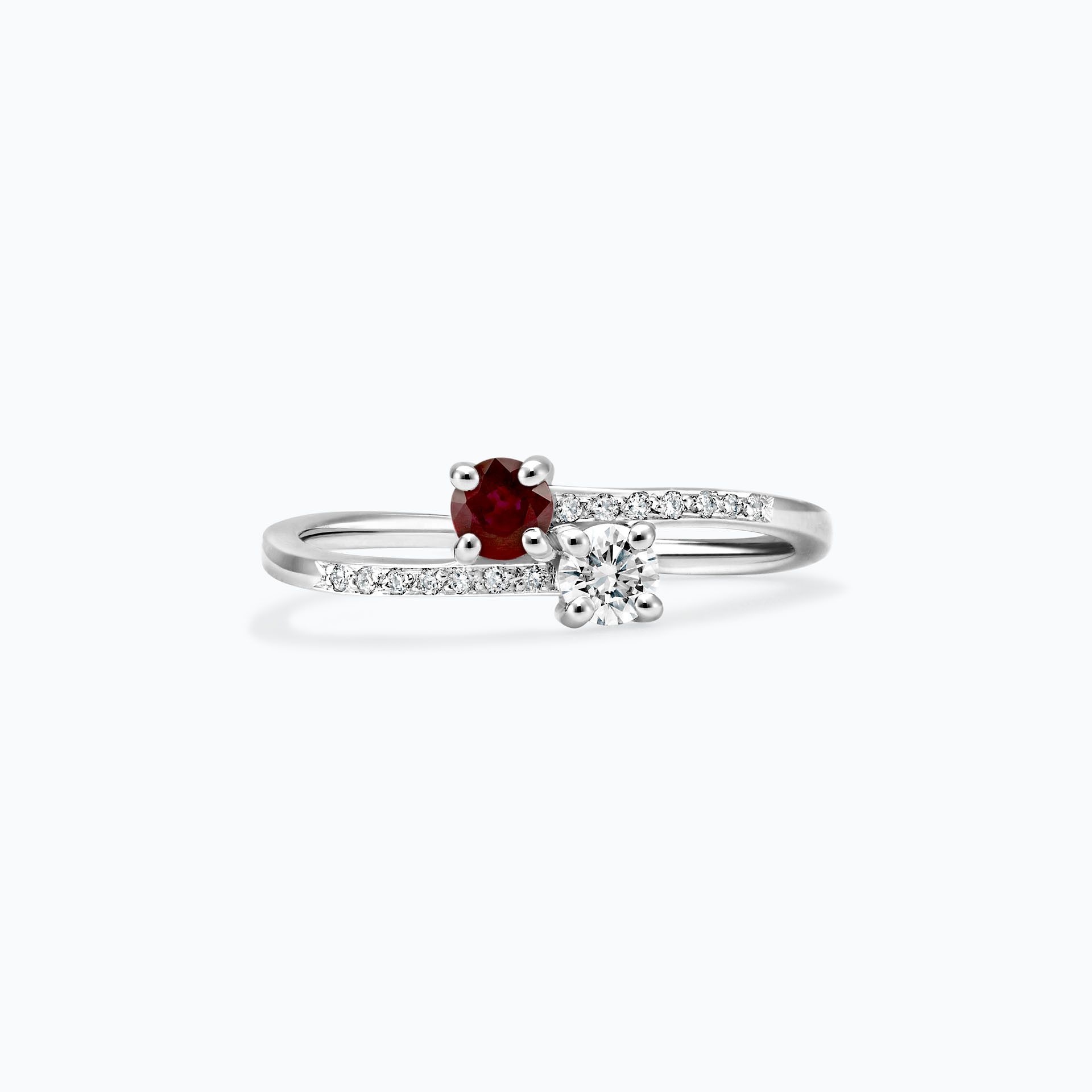 Solitaire Michelle et Barack Rubis 3.5 mm
