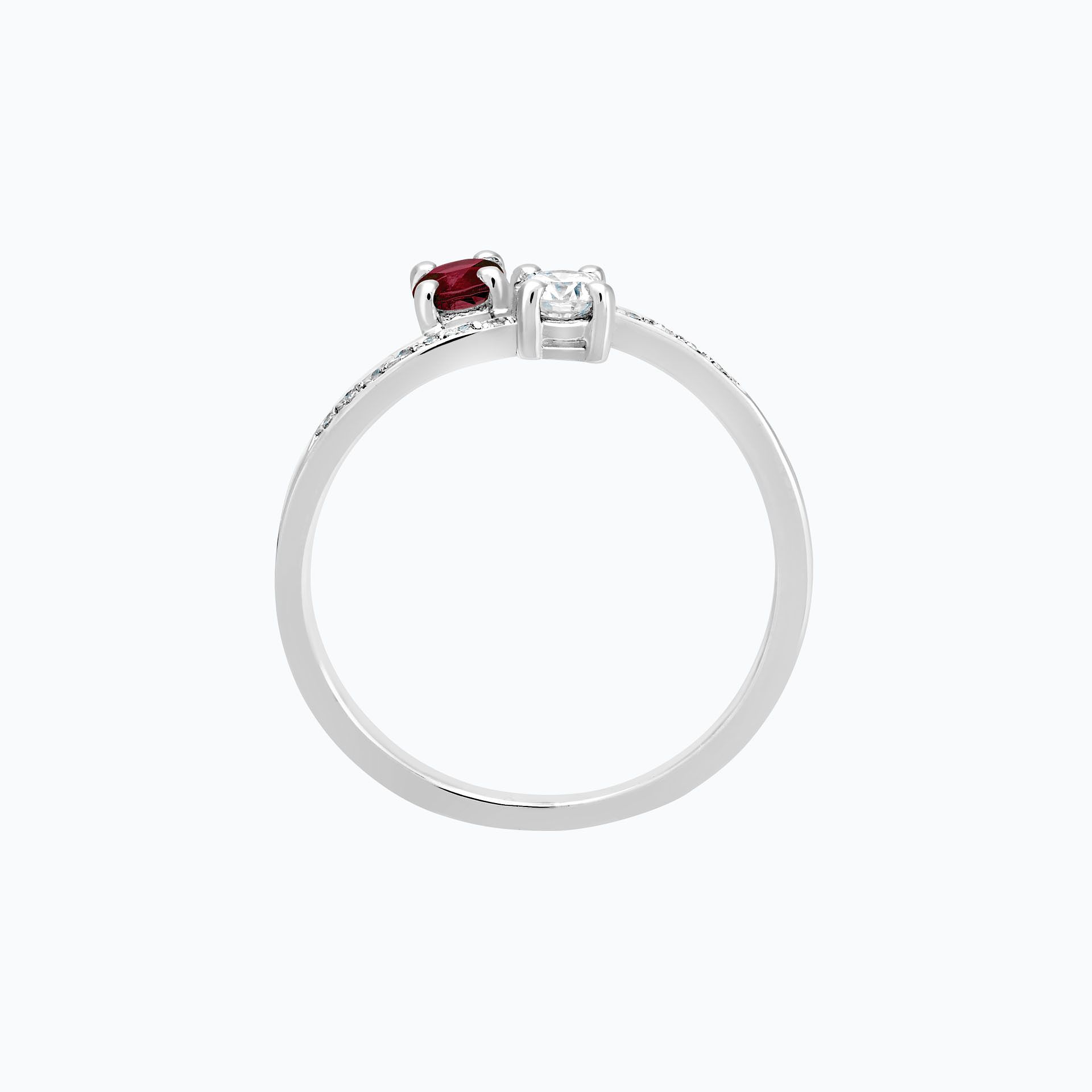 Solitaire Michelle et Barack Rubis 3.5 mm