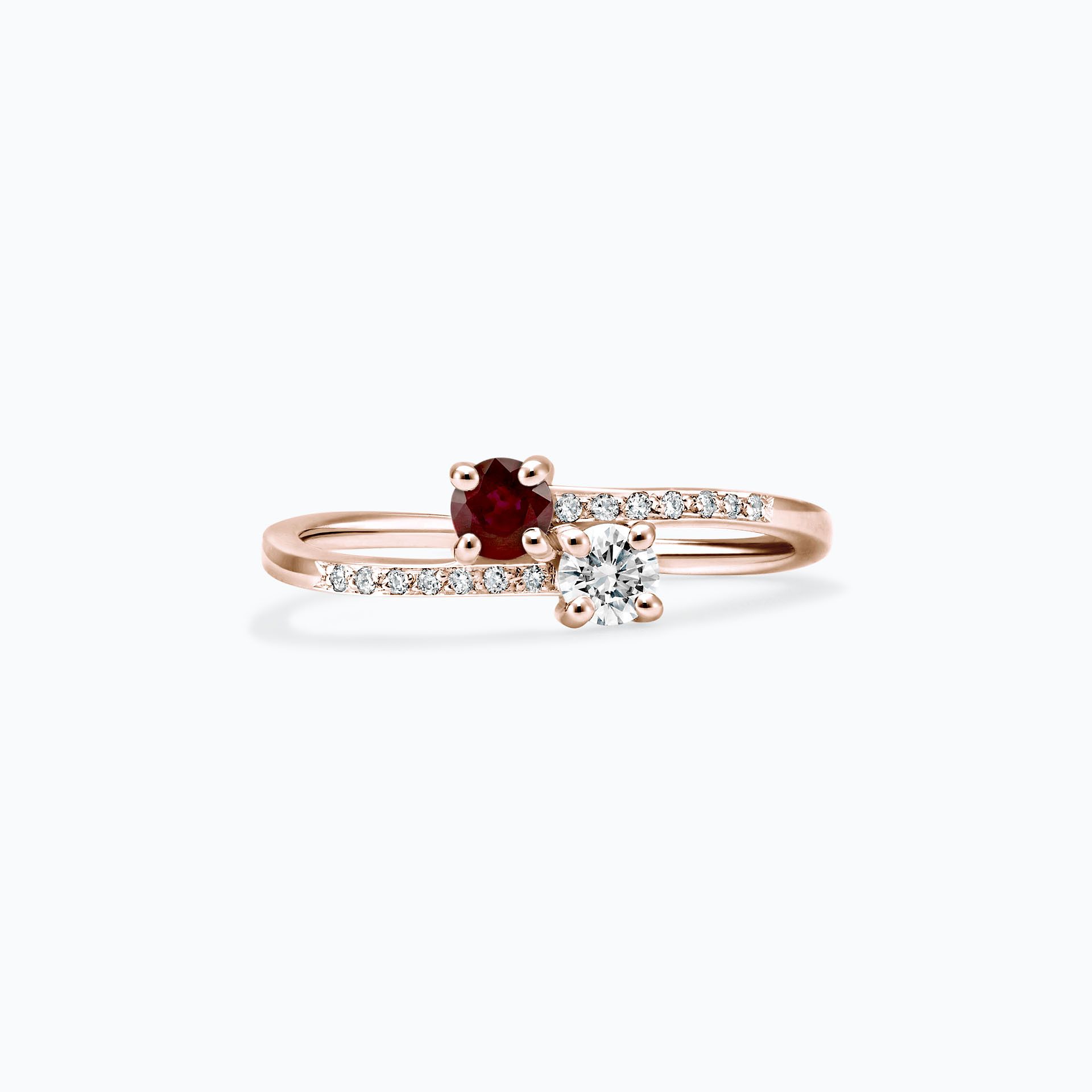Solitaire Michelle et Barack Rubis 3.5 mm