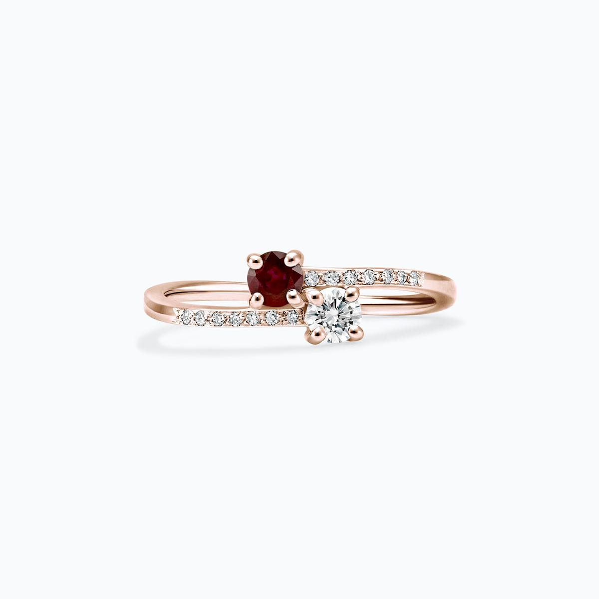 Solitaire Michelle et Barack Rubis 3.5 mm