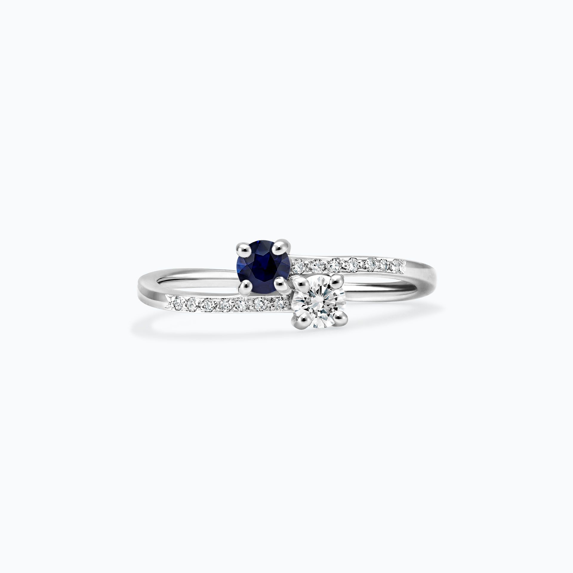 Solitaire Michelle et Barack Saphir 3.5 mm