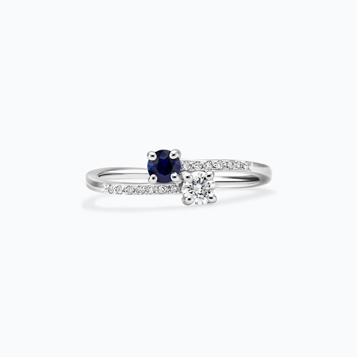 Solitaire Michelle et Barack Saphir 3.5 mm