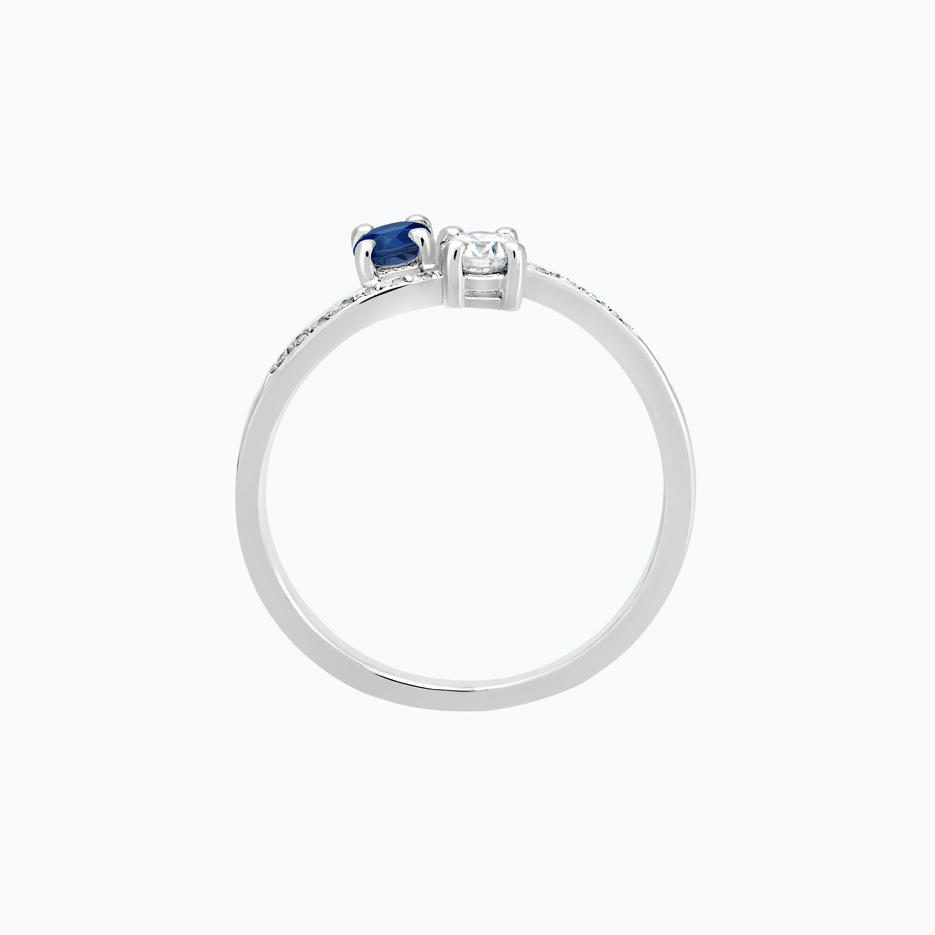 Solitaire Michelle et Barack Saphir 3.5 mm