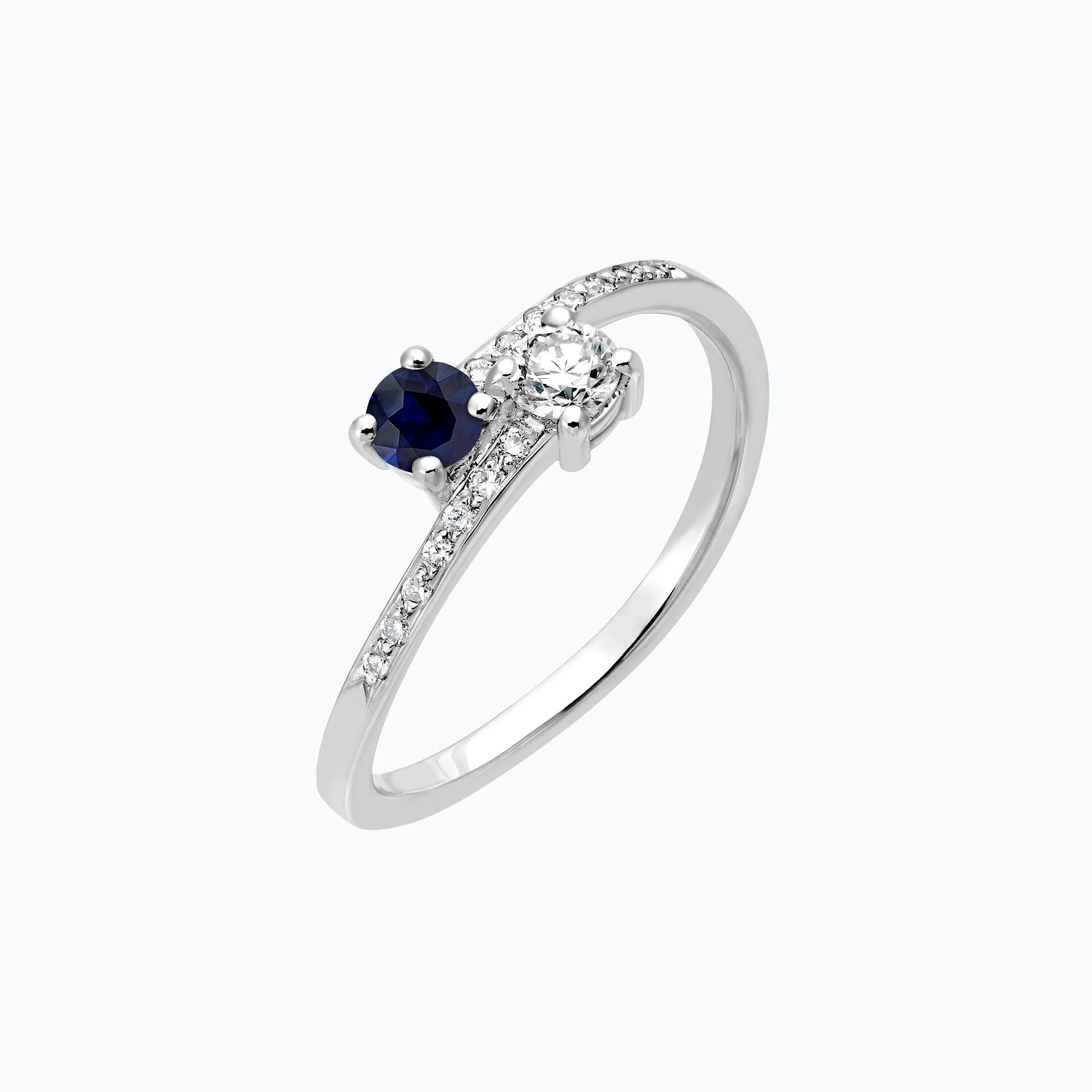 Solitaire Michelle et Barack Saphir 3.5 mm