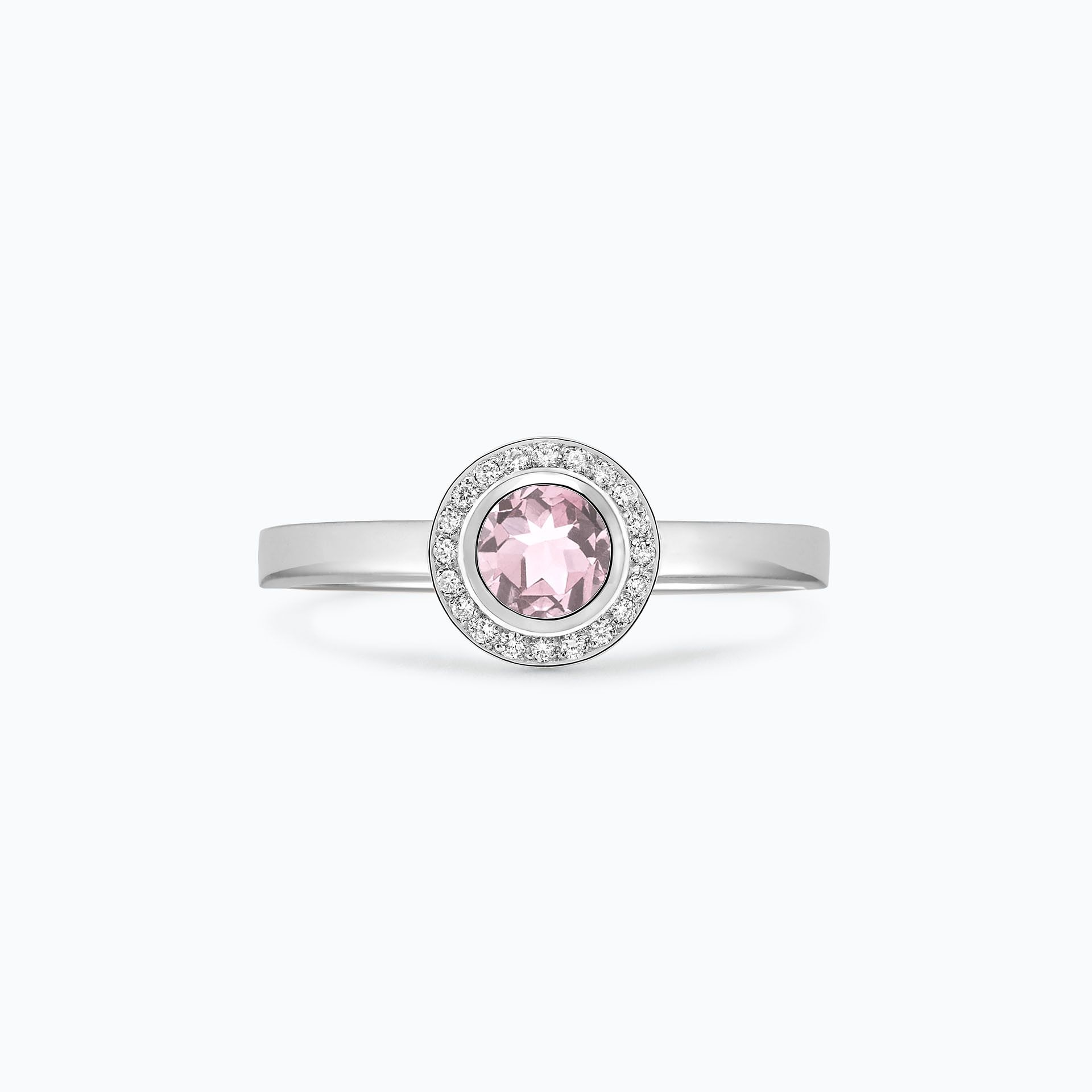 Solitaire Paris Saphir Blanc de Rose 4.5 mm