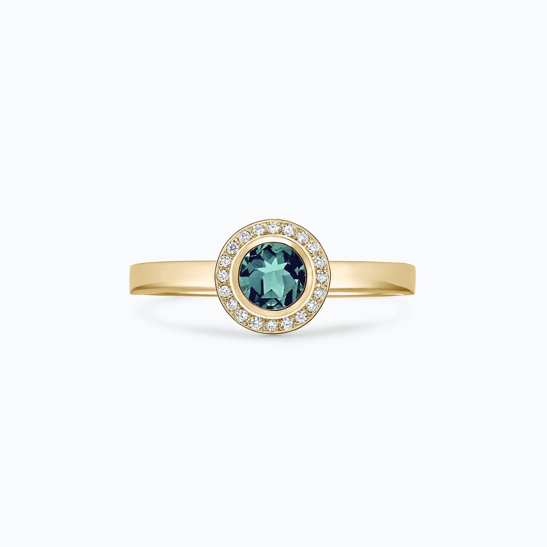 Solitaire Paris Saphir Teal 4.5 mm