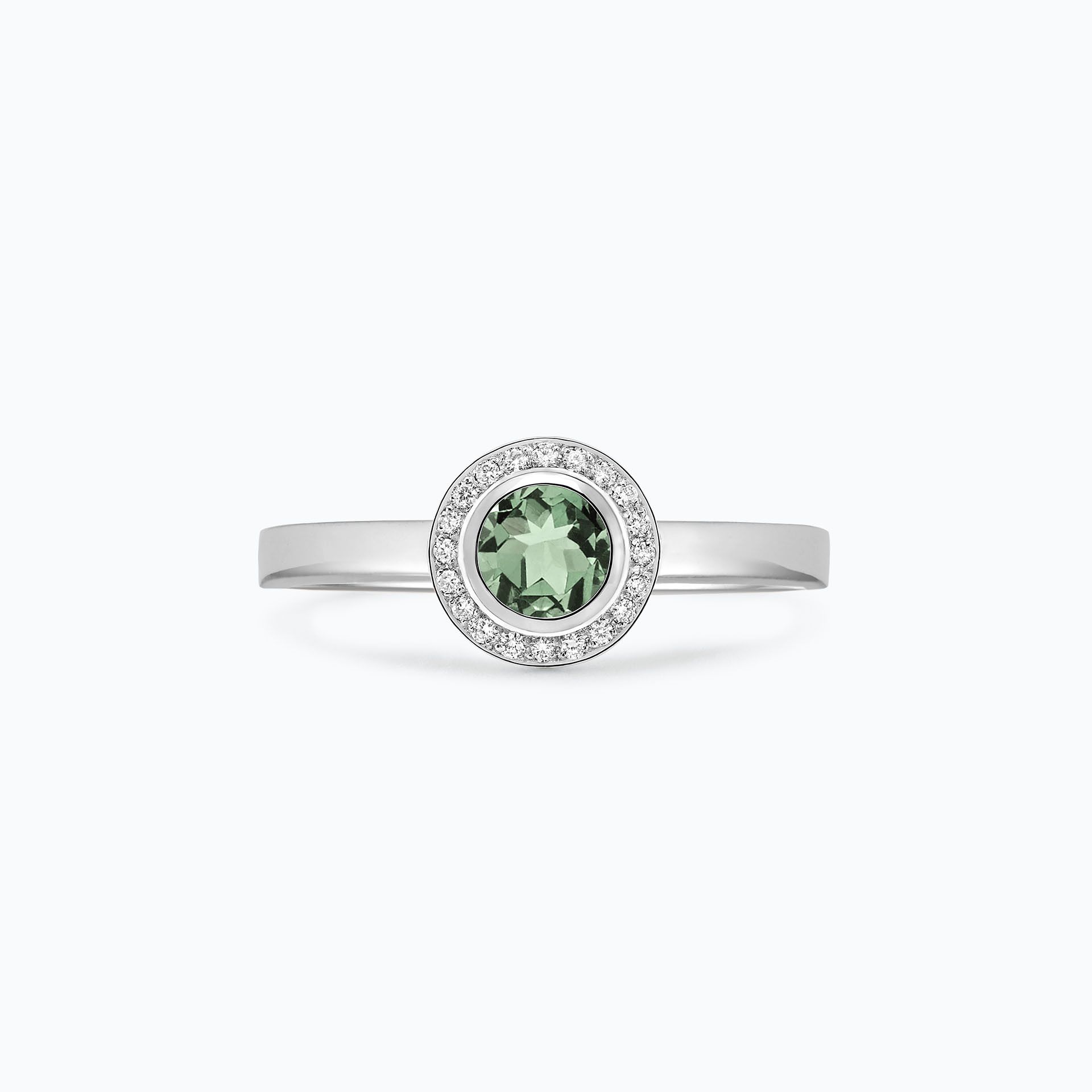 Solitaire Paris Saphir Vert 4.5 mm