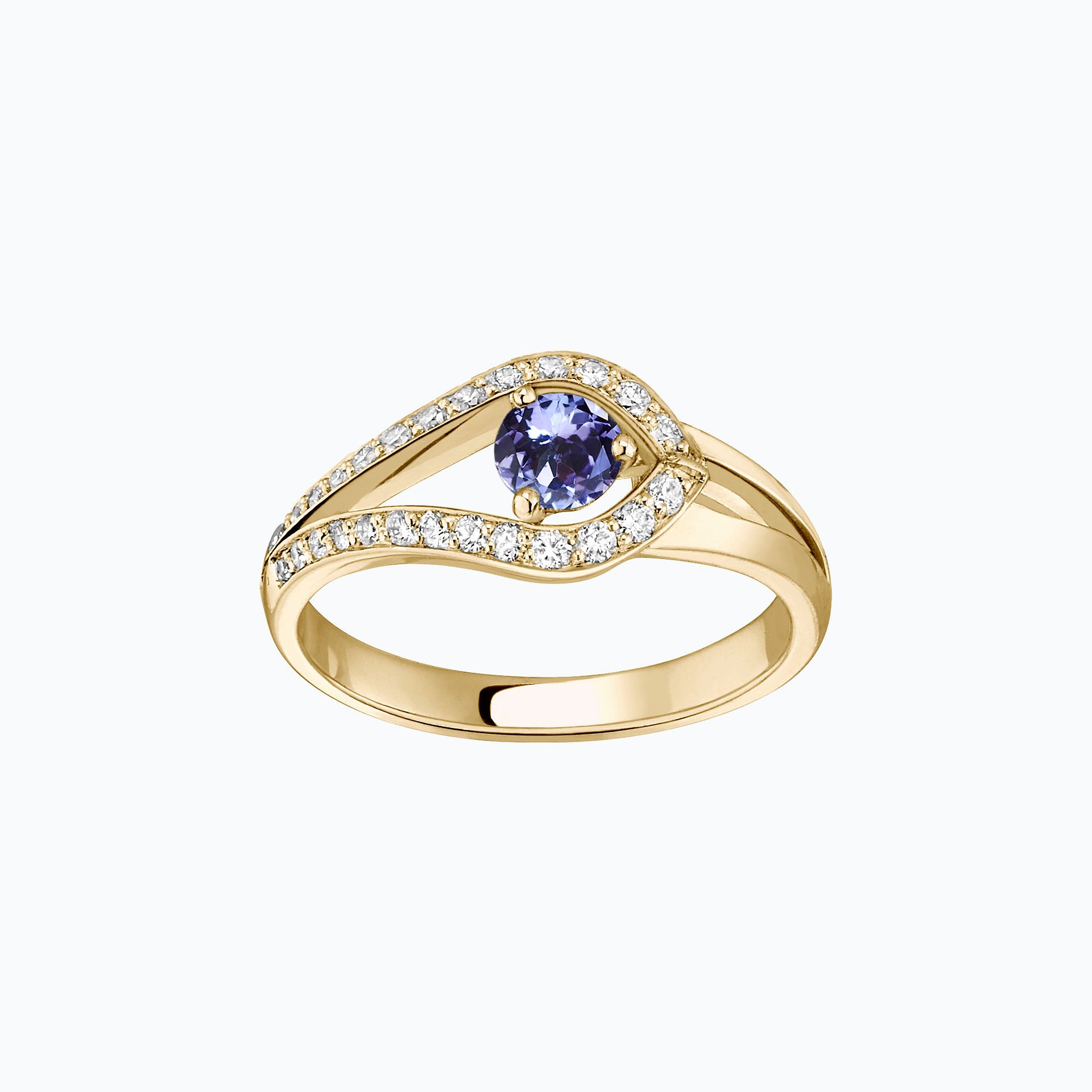 Solitaire Pavé Adoré Tanzanite