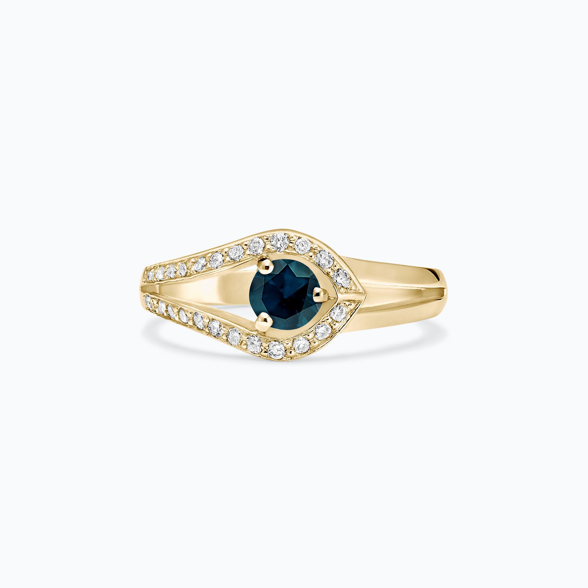 Solitaire Pavé Adoré Topaze Blue London