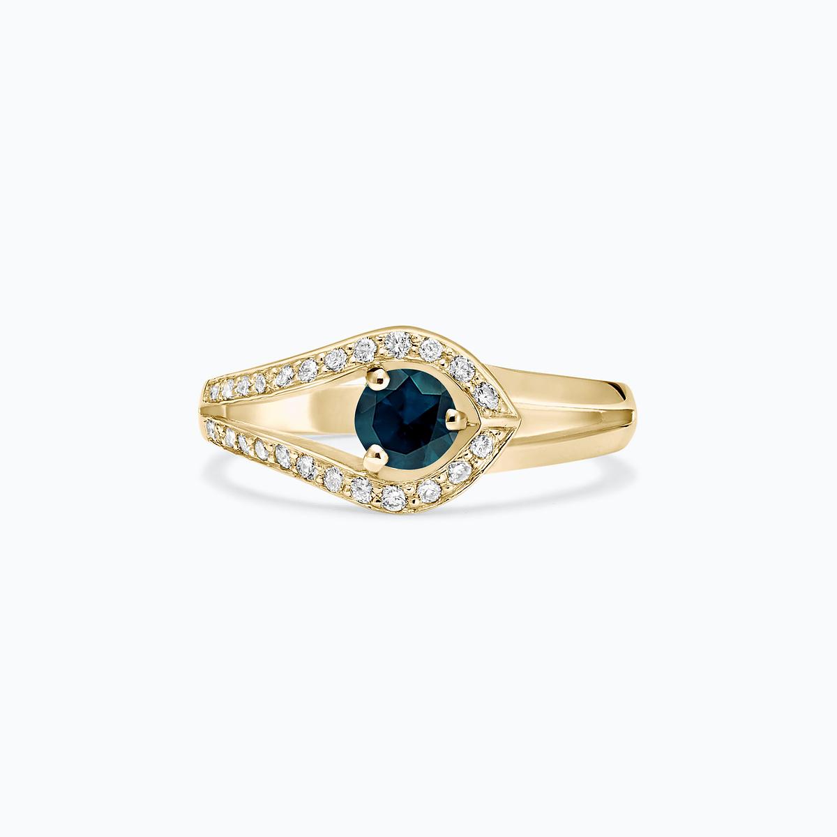 Solitaire Pavé Adoré Topaze Blue London