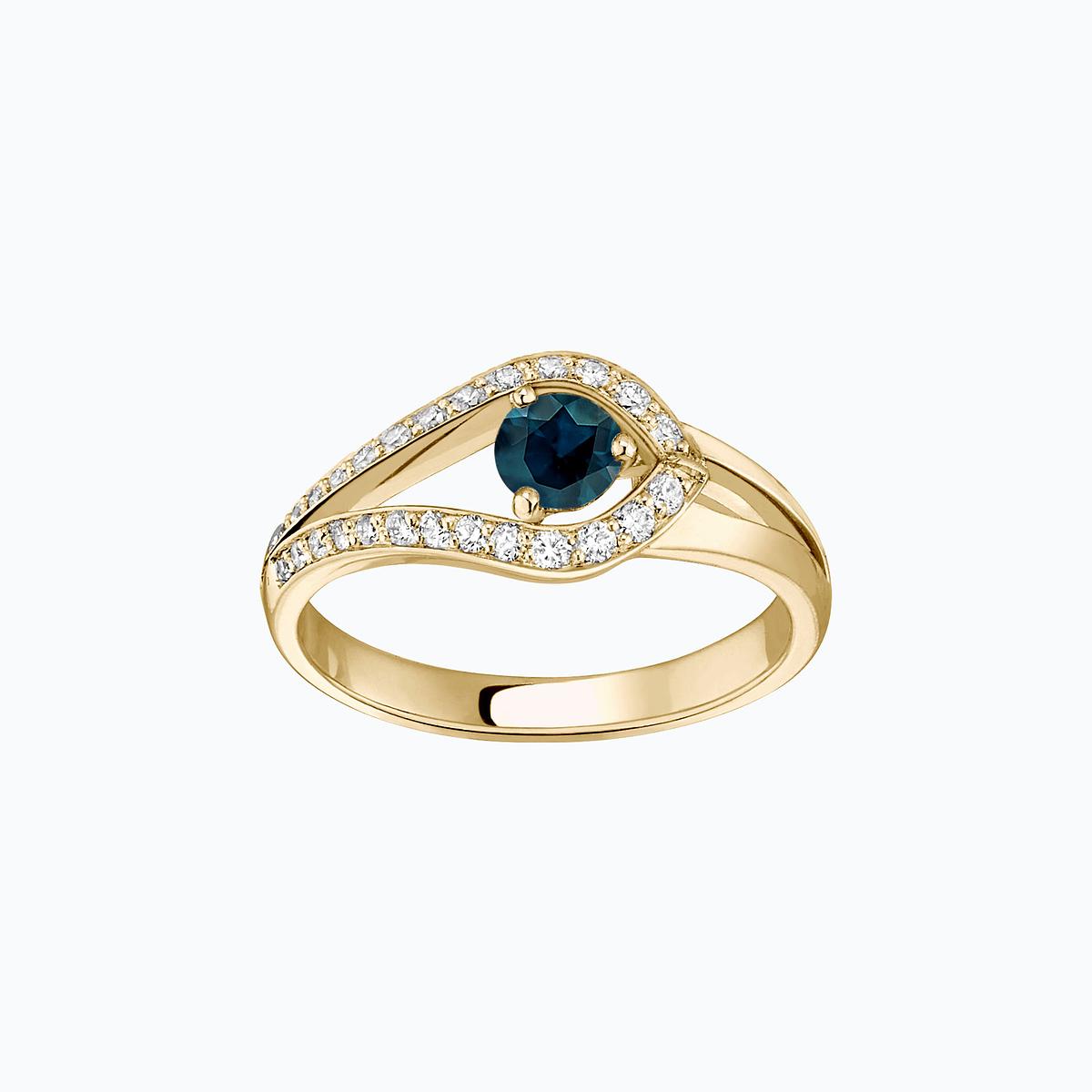 Solitaire Pavé Adoré Topaze Blue London