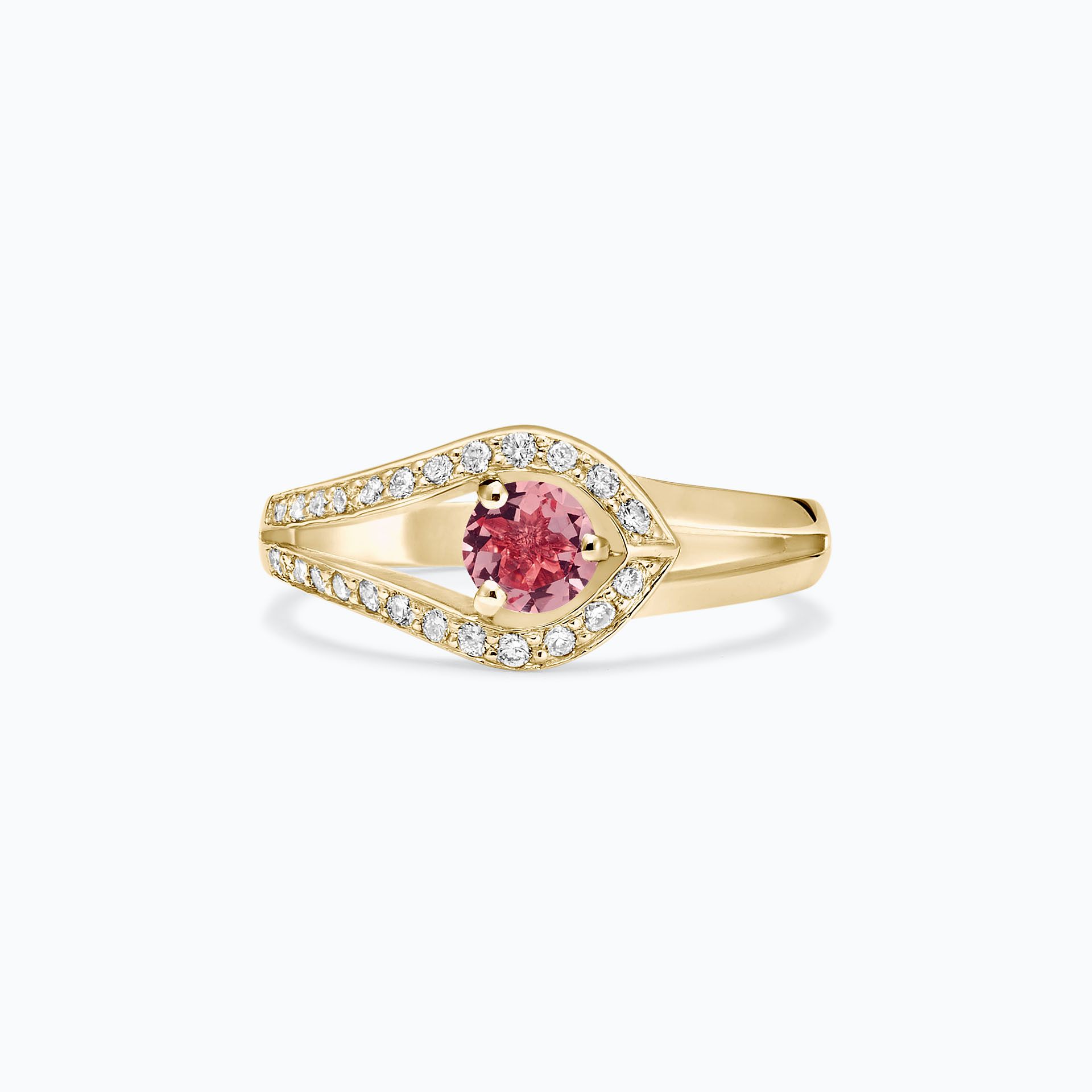 Solitaire Pavé Adoré Tourmaline