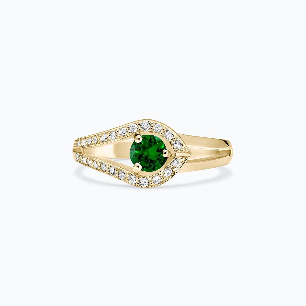 Solitaire Pavé Adoré Tsavorite