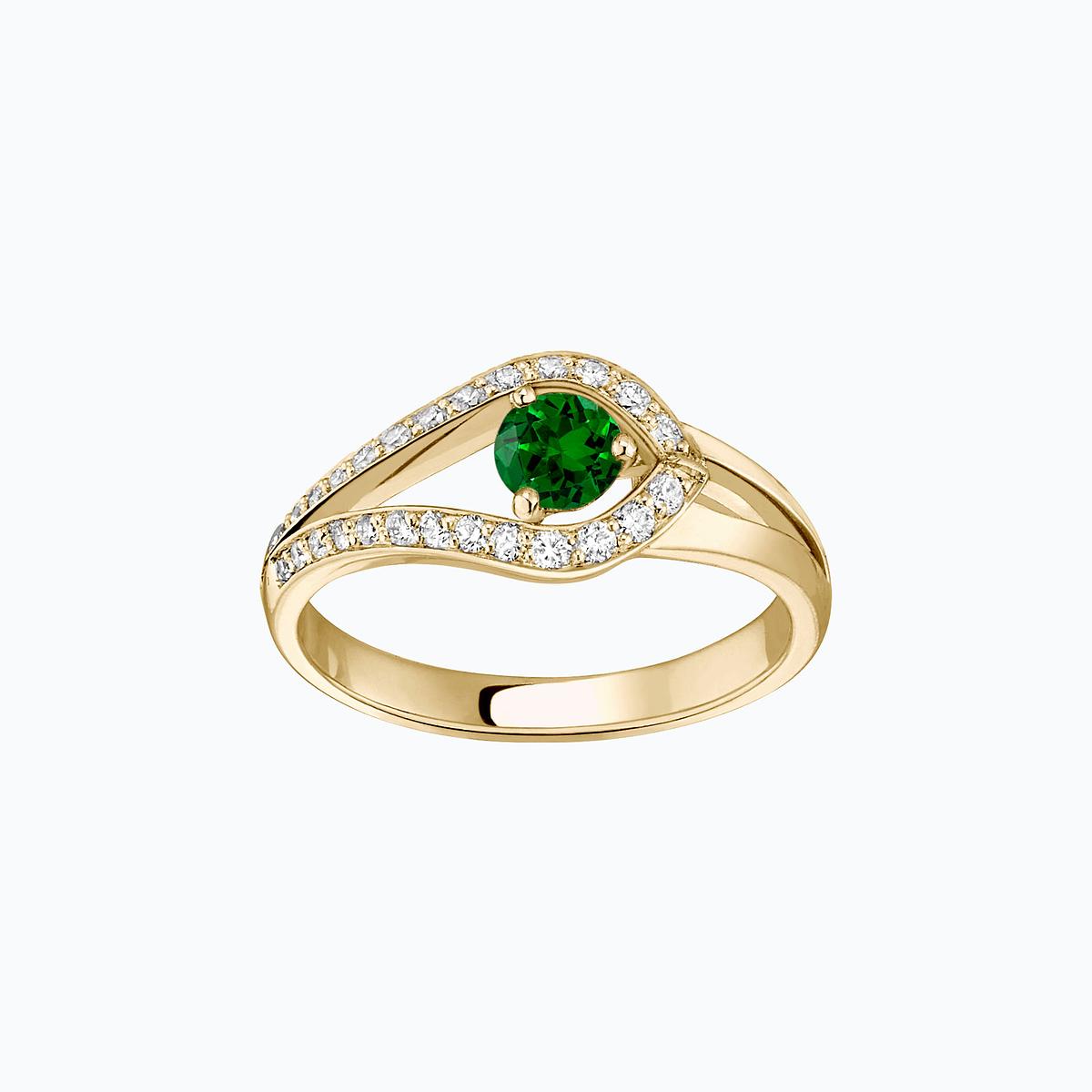 Solitaire Pavé Adoré Tsavorite