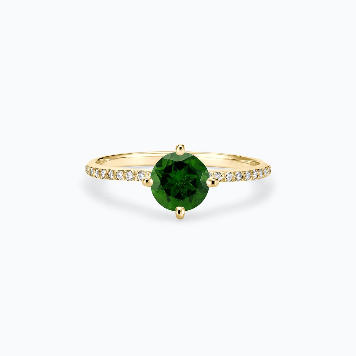 Solitaire Pavé Alva Tsavorite 6 mm