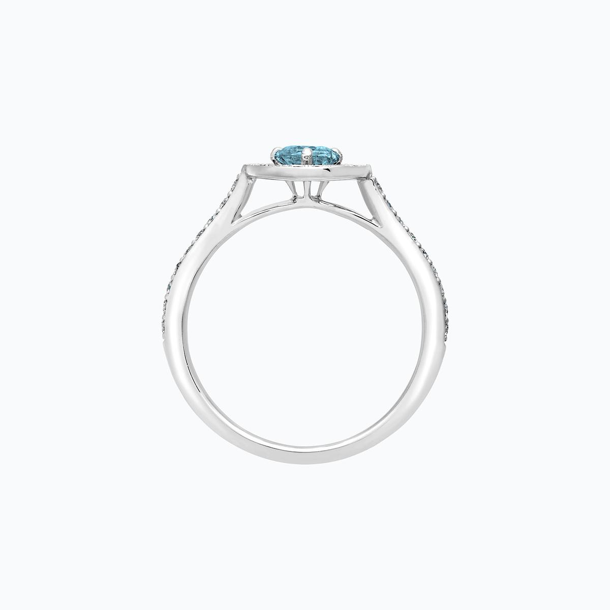 Solitaire Pavé Attraction Aigue-Marine