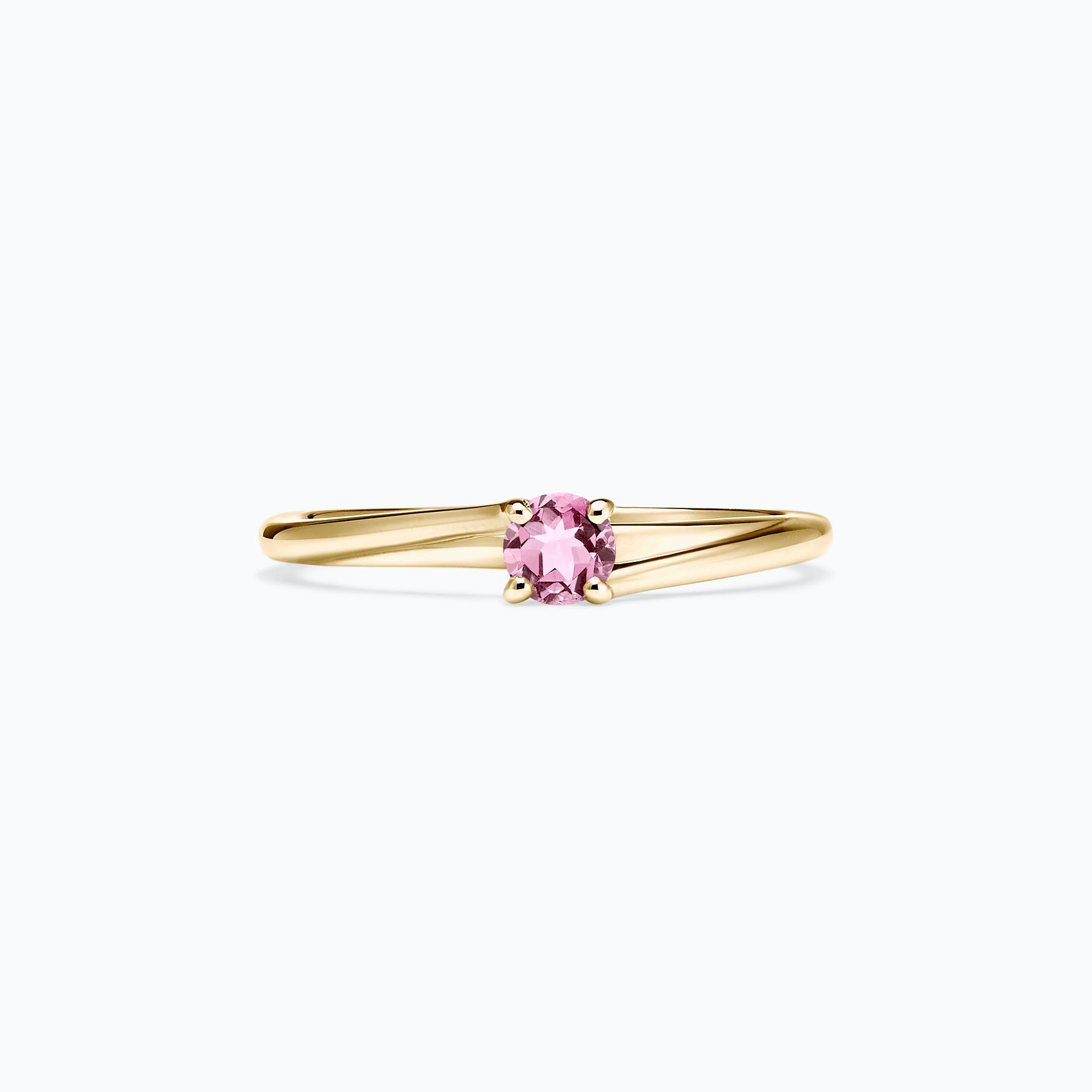 Solitaire Osaka Saphir Rose Poudré 3.5 mm