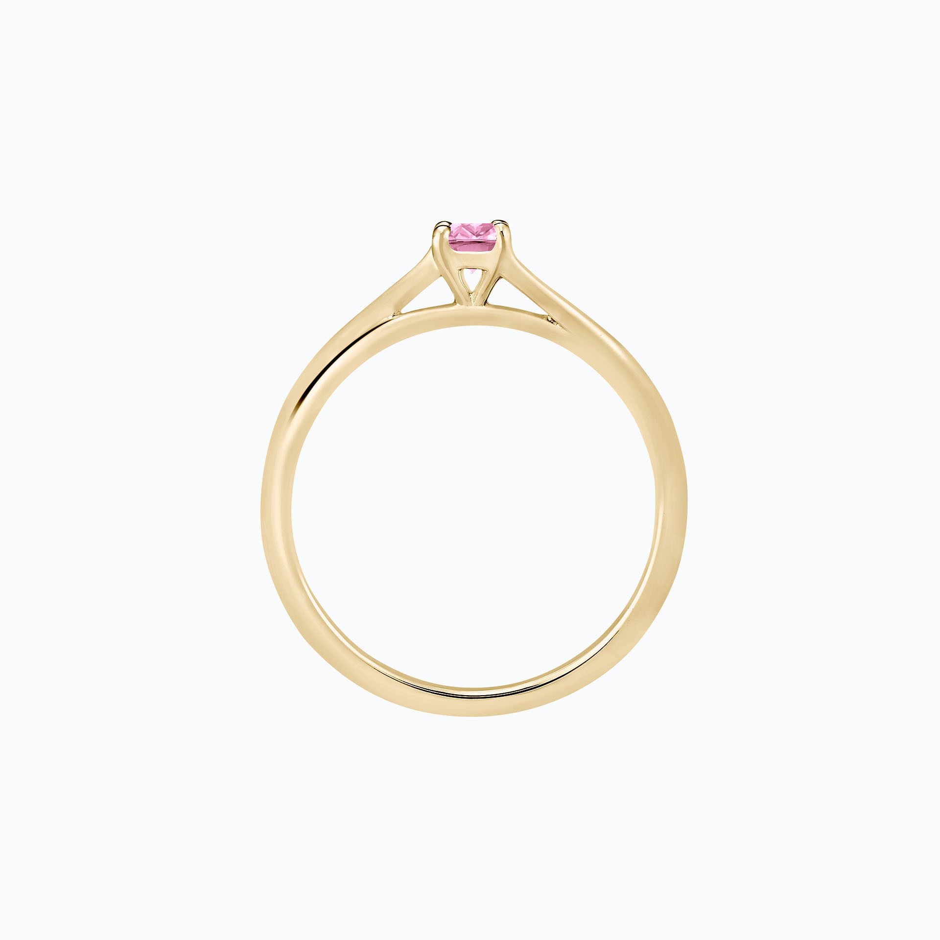 Solitaire Osaka Saphir Rose Poudré 3.5 mm