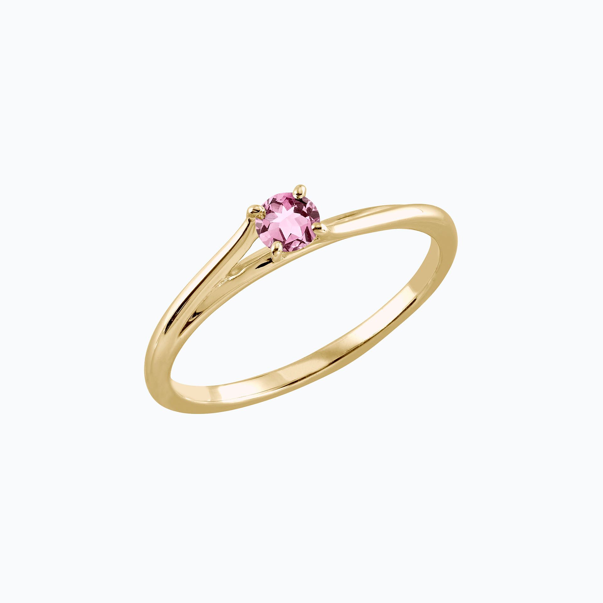 Solitaire Osaka Saphir Rose Poudré 3.5 mm