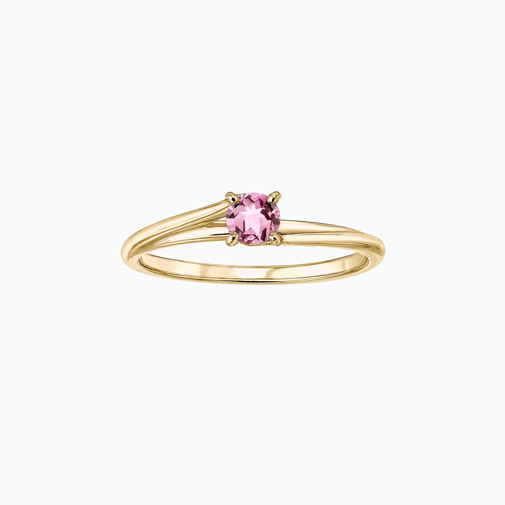 Solitaire Osaka Saphir Rose Poudré 3.5 mm