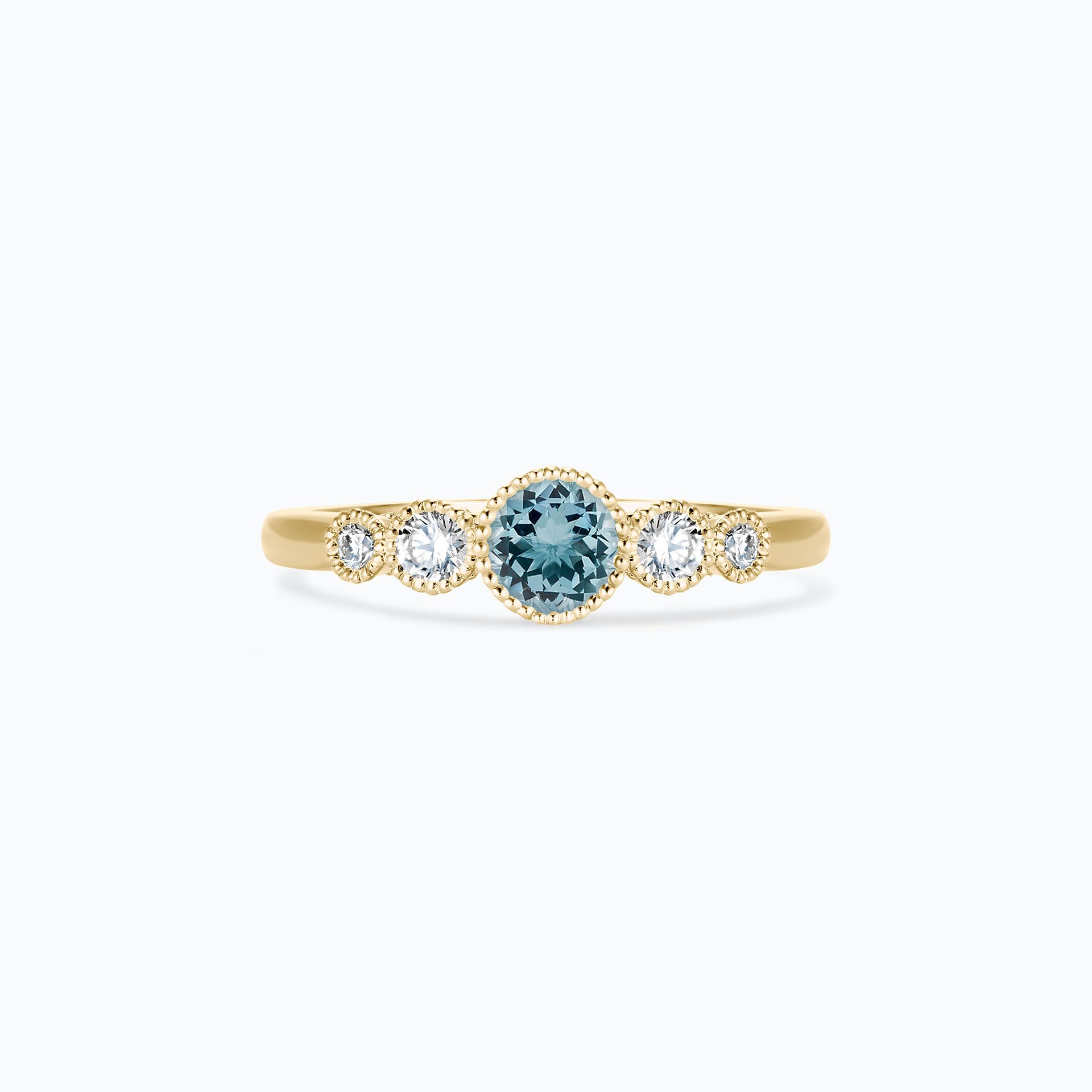 Solitaire Paloma Millegrain Aigue-Marine 4.5 mm