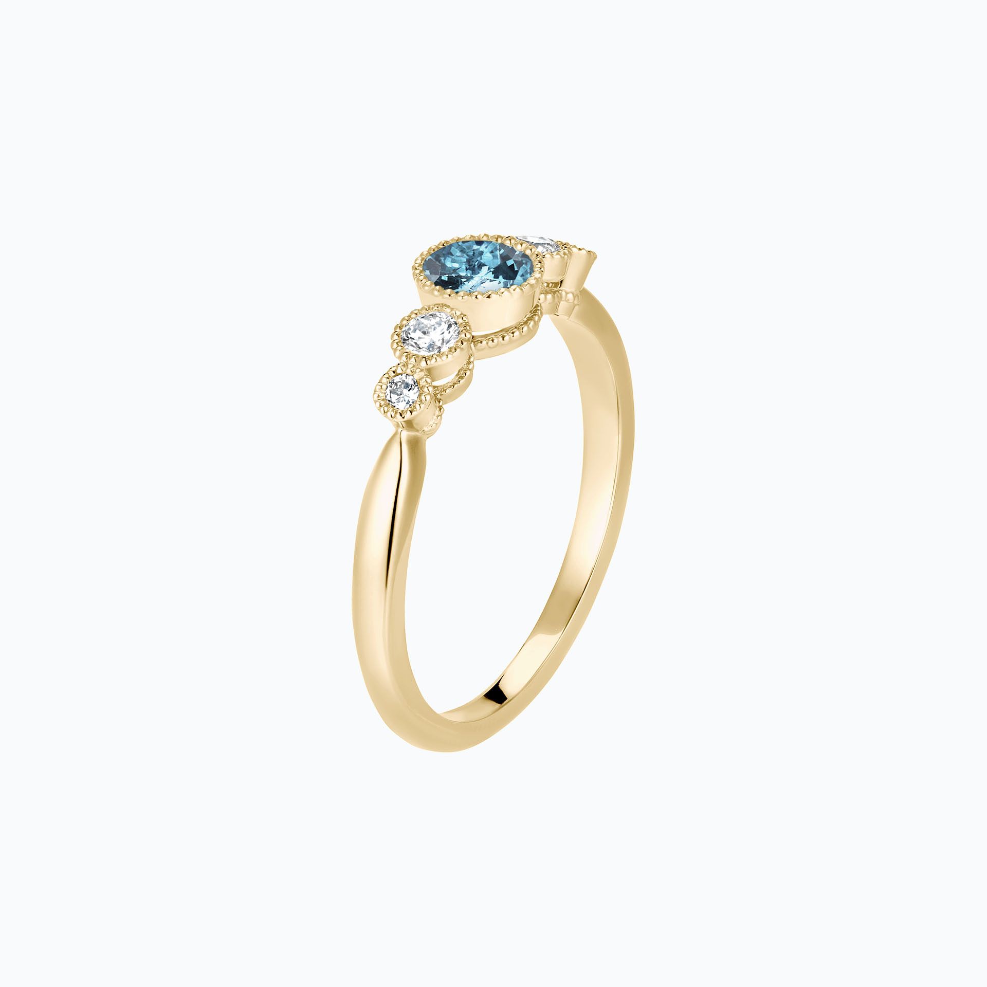 Solitaire Paloma Millegrain Aigue-Marine 4.5 mm