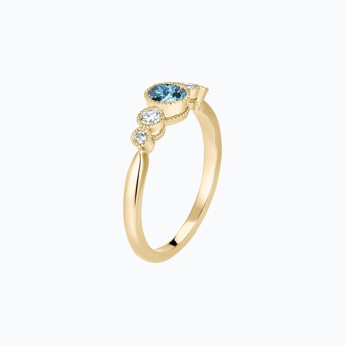 Solitaire Paloma Millegrain Aigue-Marine 4.5 mm