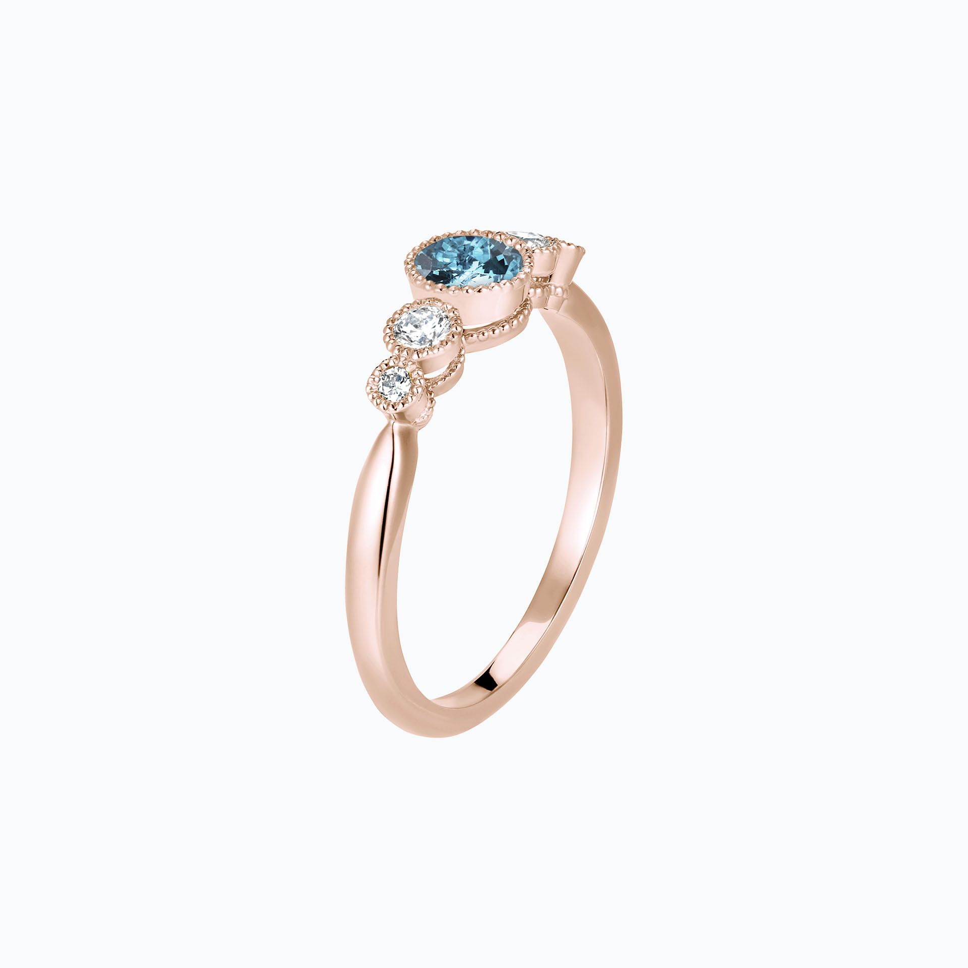 Solitaire Paloma Millegrain Aigue-Marine 4.5 mm