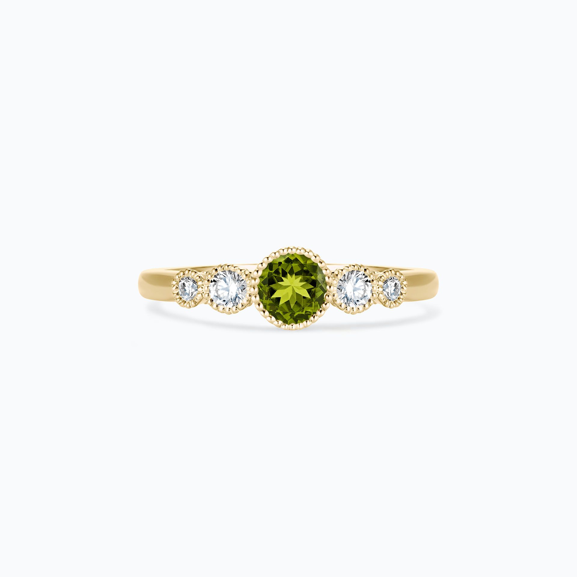 Solitaire Paloma Millegrain Péridot 4.5 mm