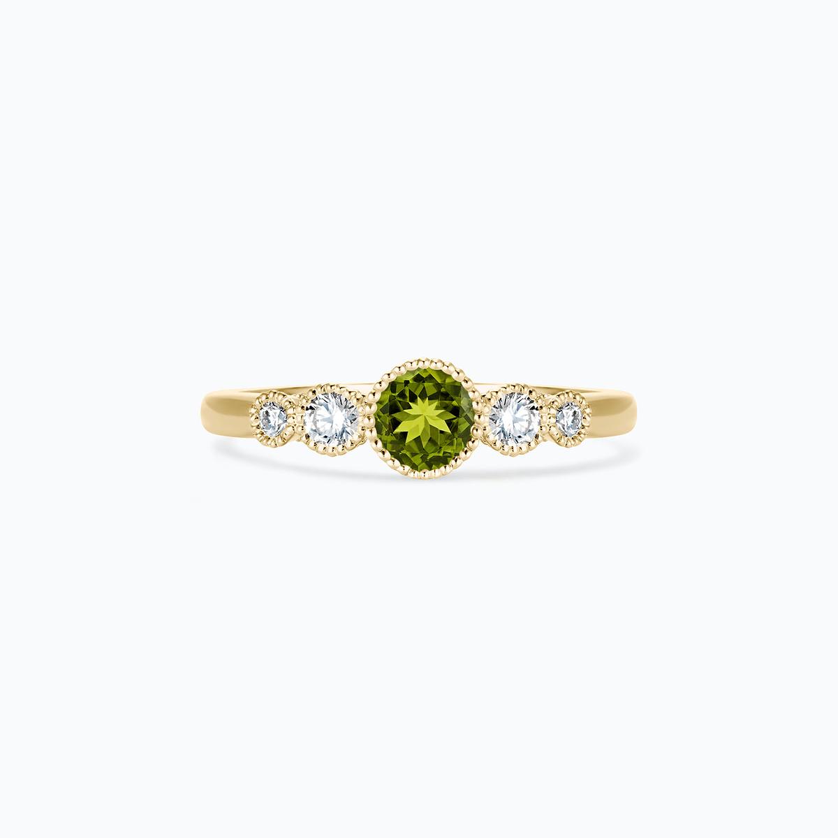 Solitaire Paloma Millegrain Péridot 4.5 mm
