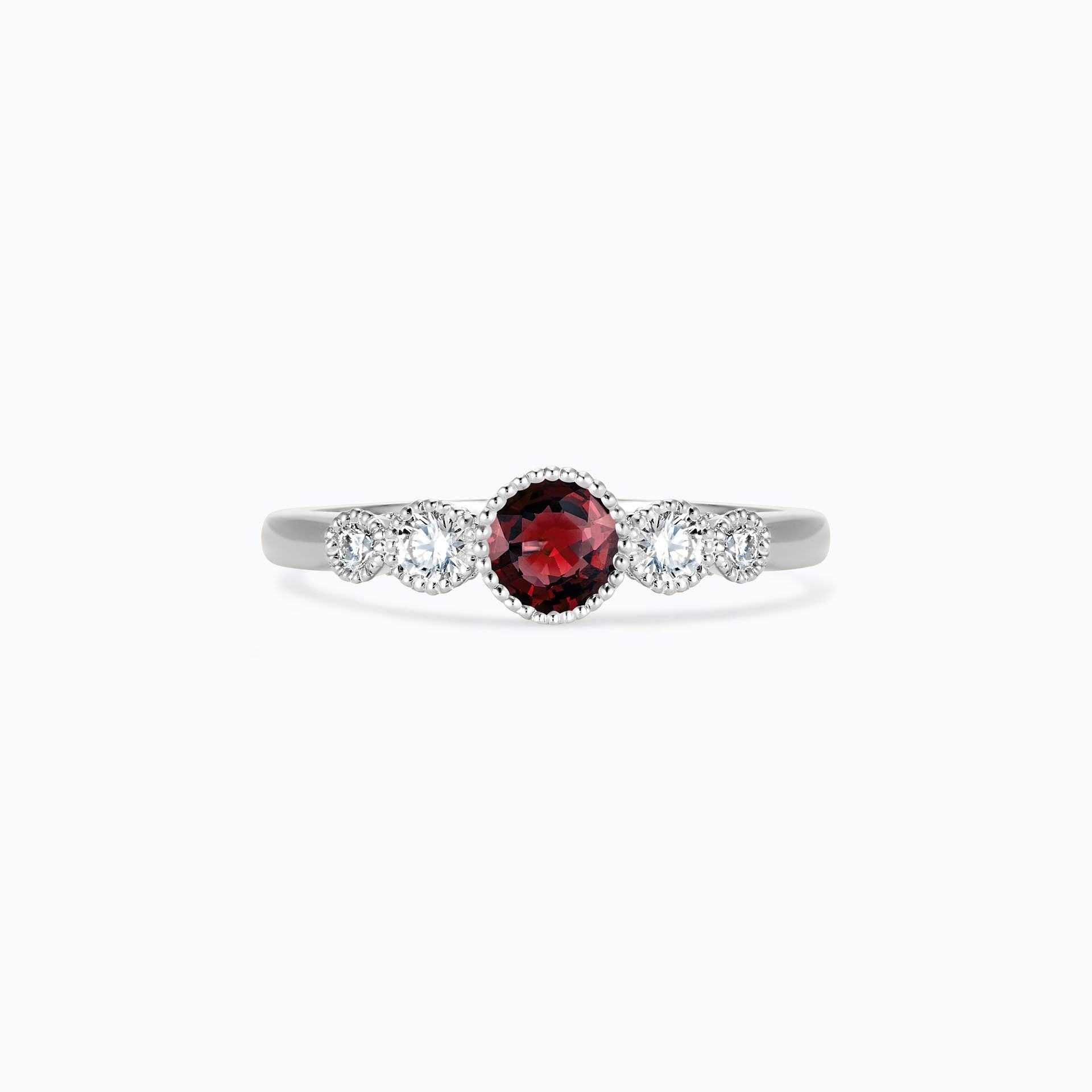 Solitaire Paloma Millegrain Rubis 4.5 mm