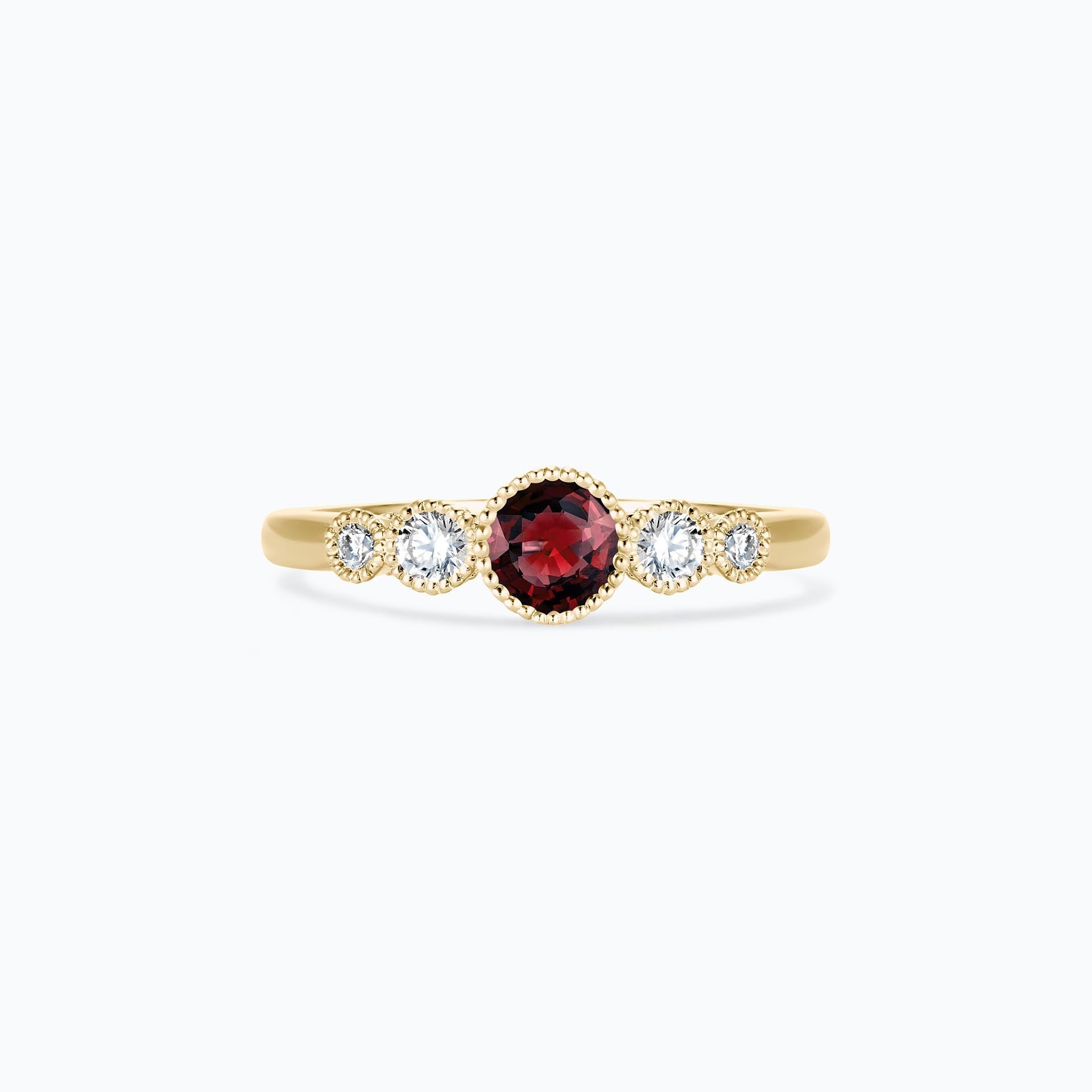 Solitaire Paloma Millegrain Rubis 4.5 mm