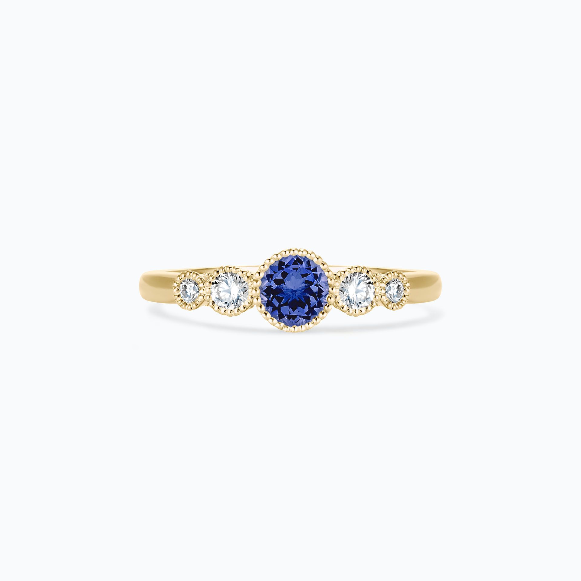 Solitaire Paloma Millegrain Tanzanite 4.5 mm