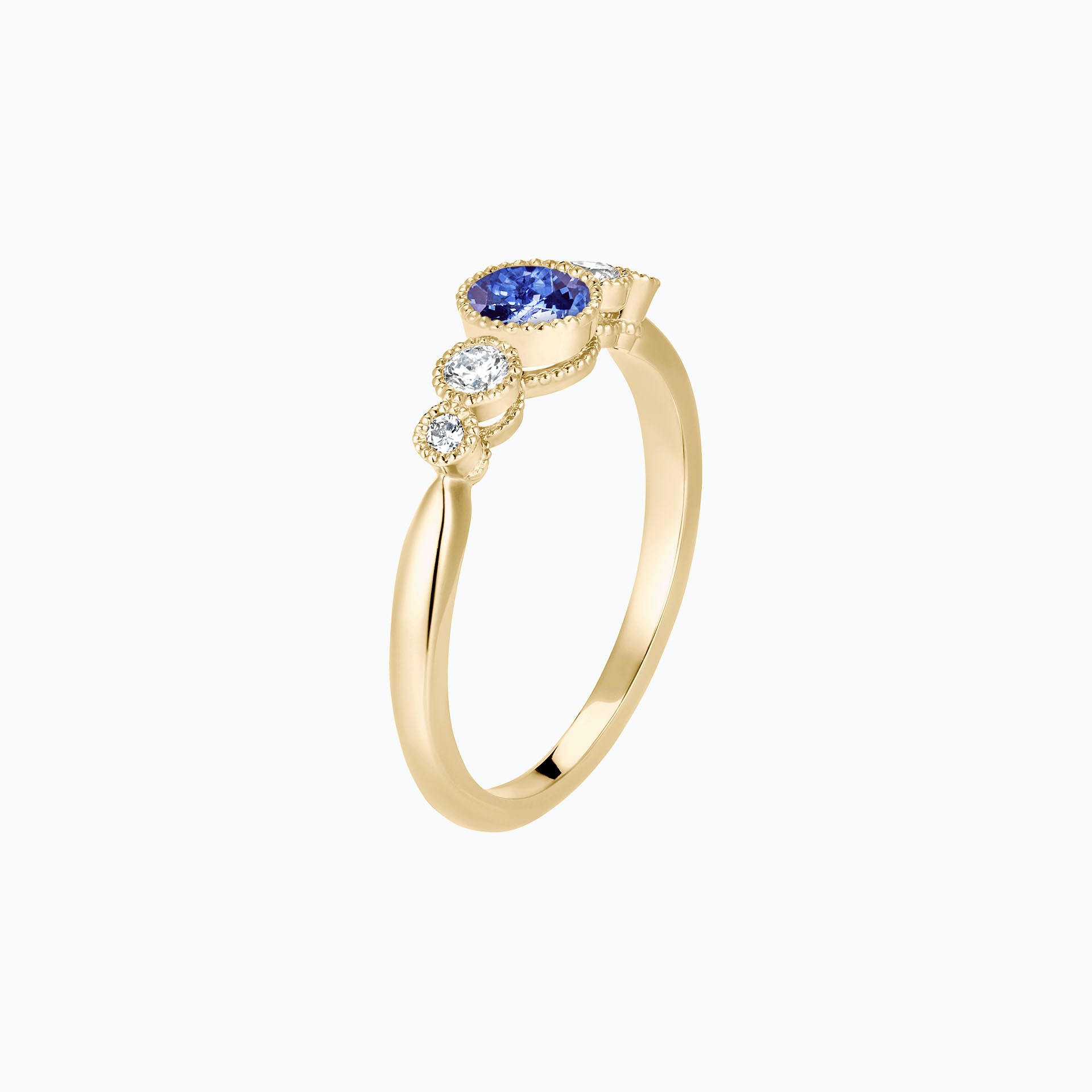 Solitaire Paloma Millegrain Tanzanite 4.5 mm