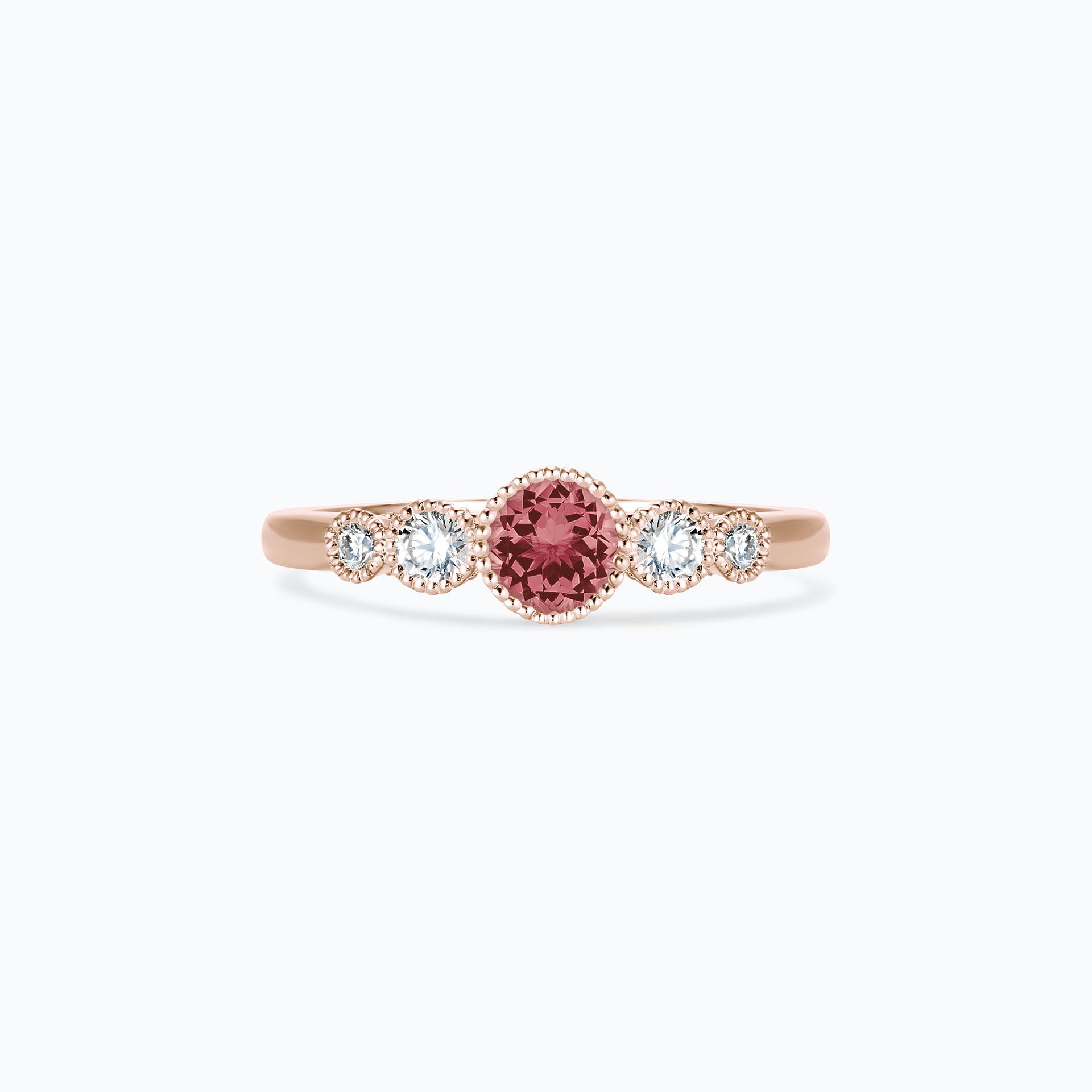 Solitaire Paloma Millegrain Tourmaline 4.5 mm
