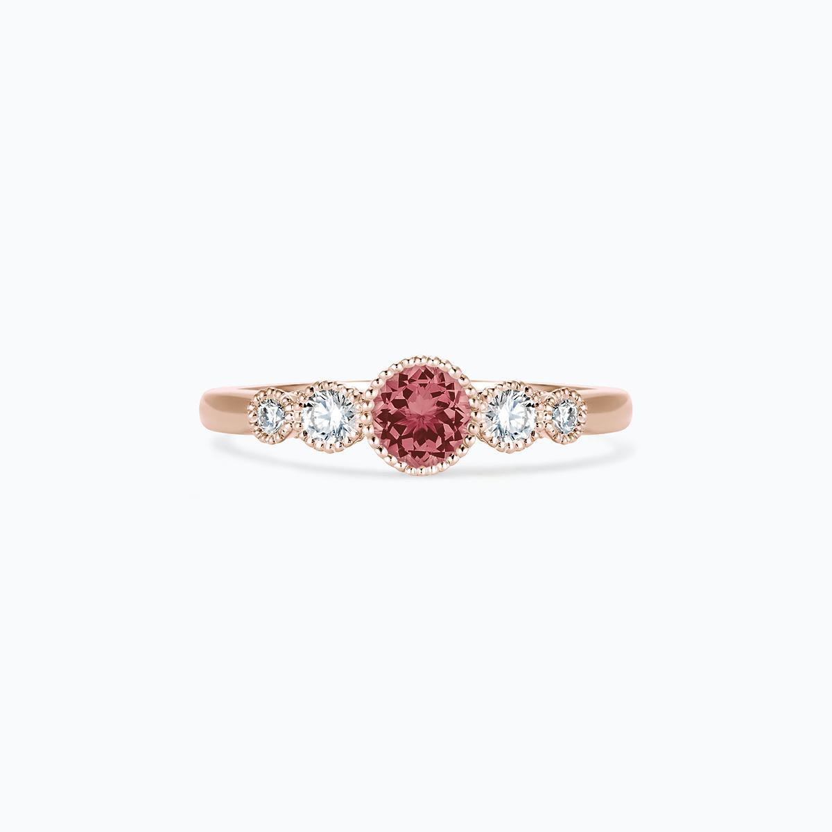 Solitaire Paloma Millegrain Tourmaline 4.5 mm
