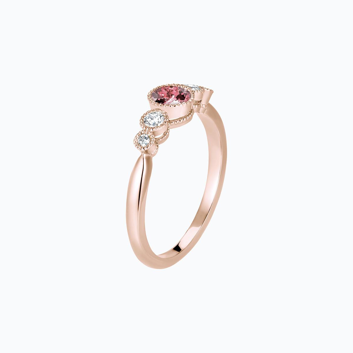 Solitaire Paloma Millegrain Tourmaline 4.5 mm